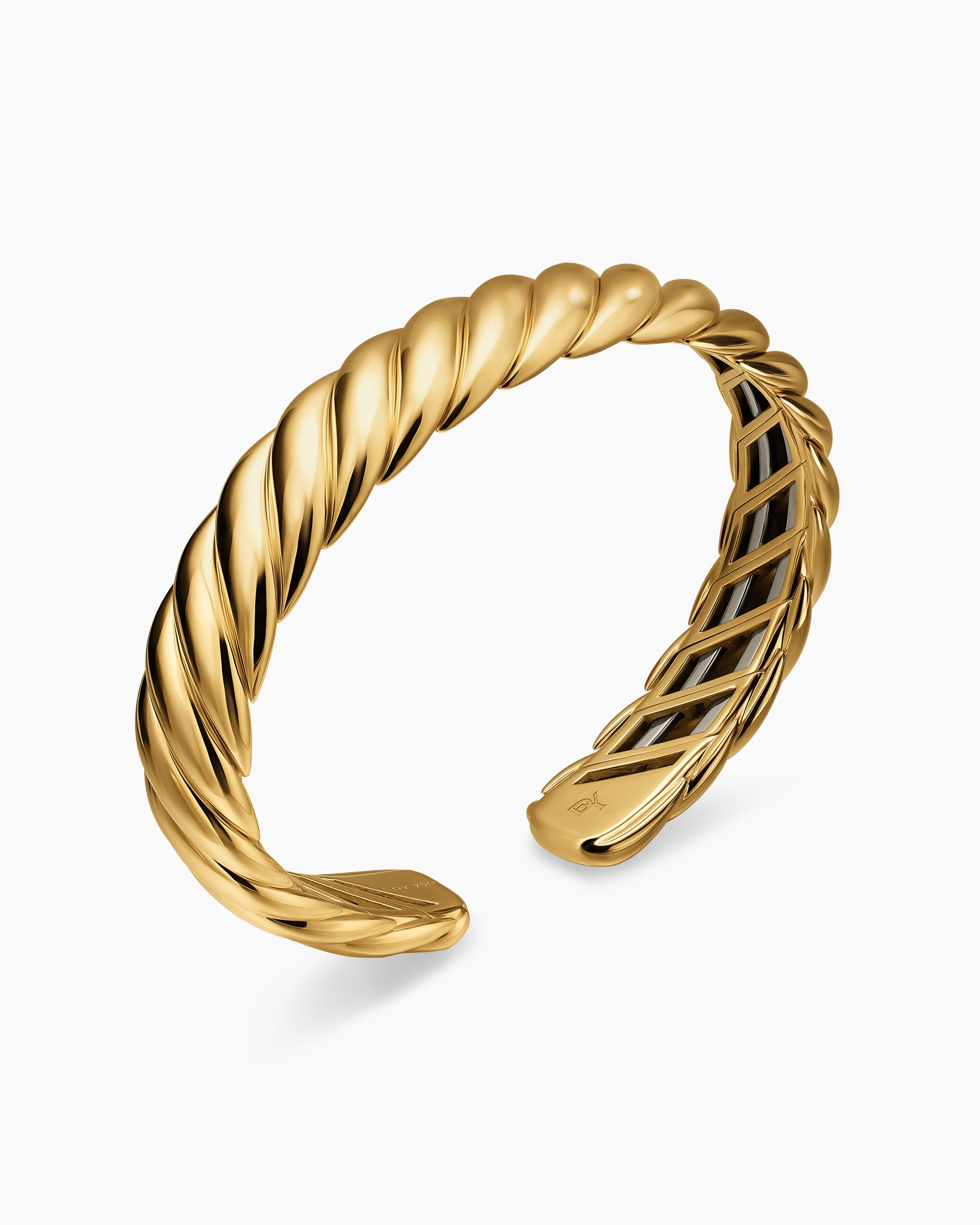 Alternative view of Sculpted Cable Flex Bracelet in 18K Yellow Gold, 11mm