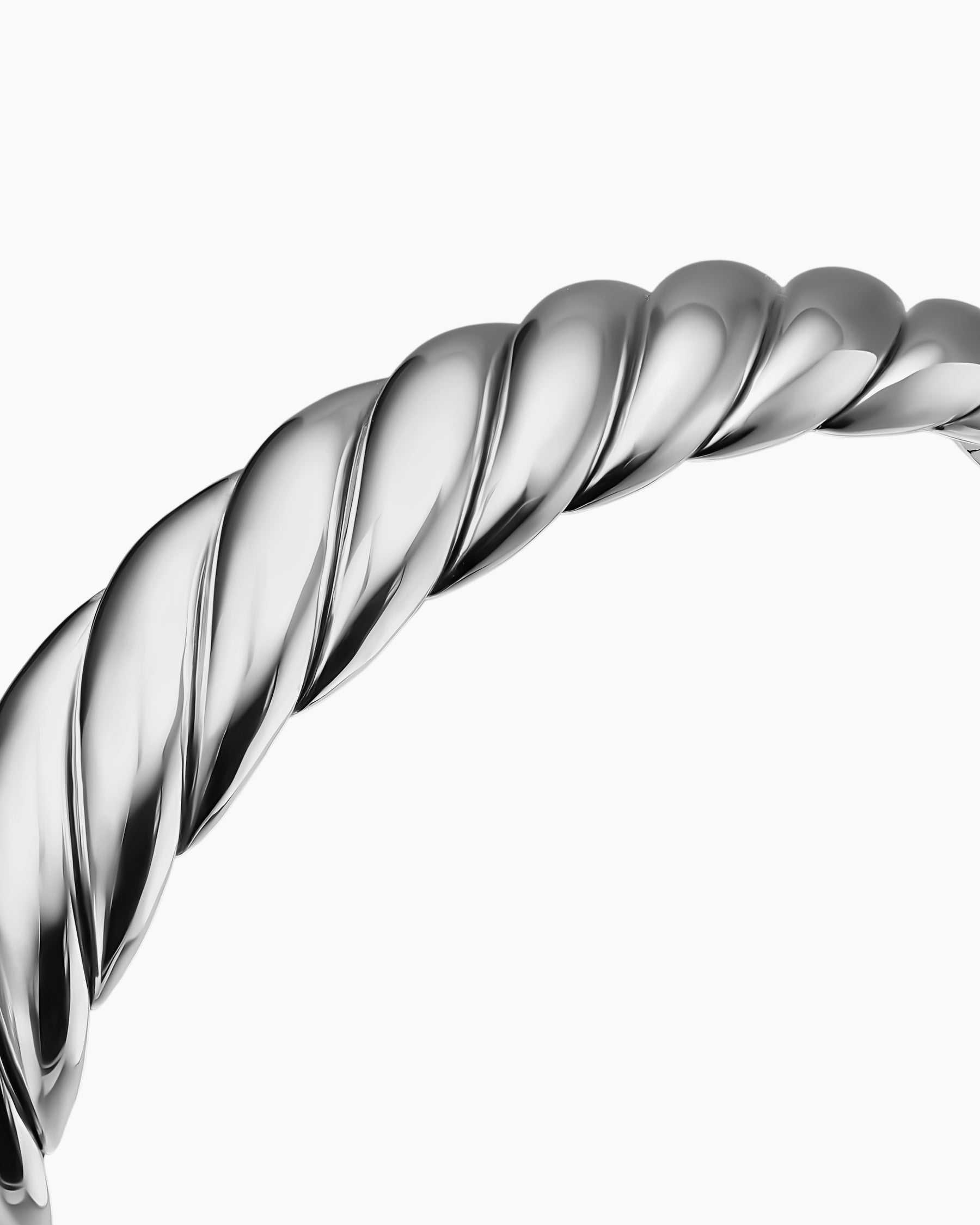 Sculpted Cable Flex Bracelet in Sterling Silver, 11mm - Image 4