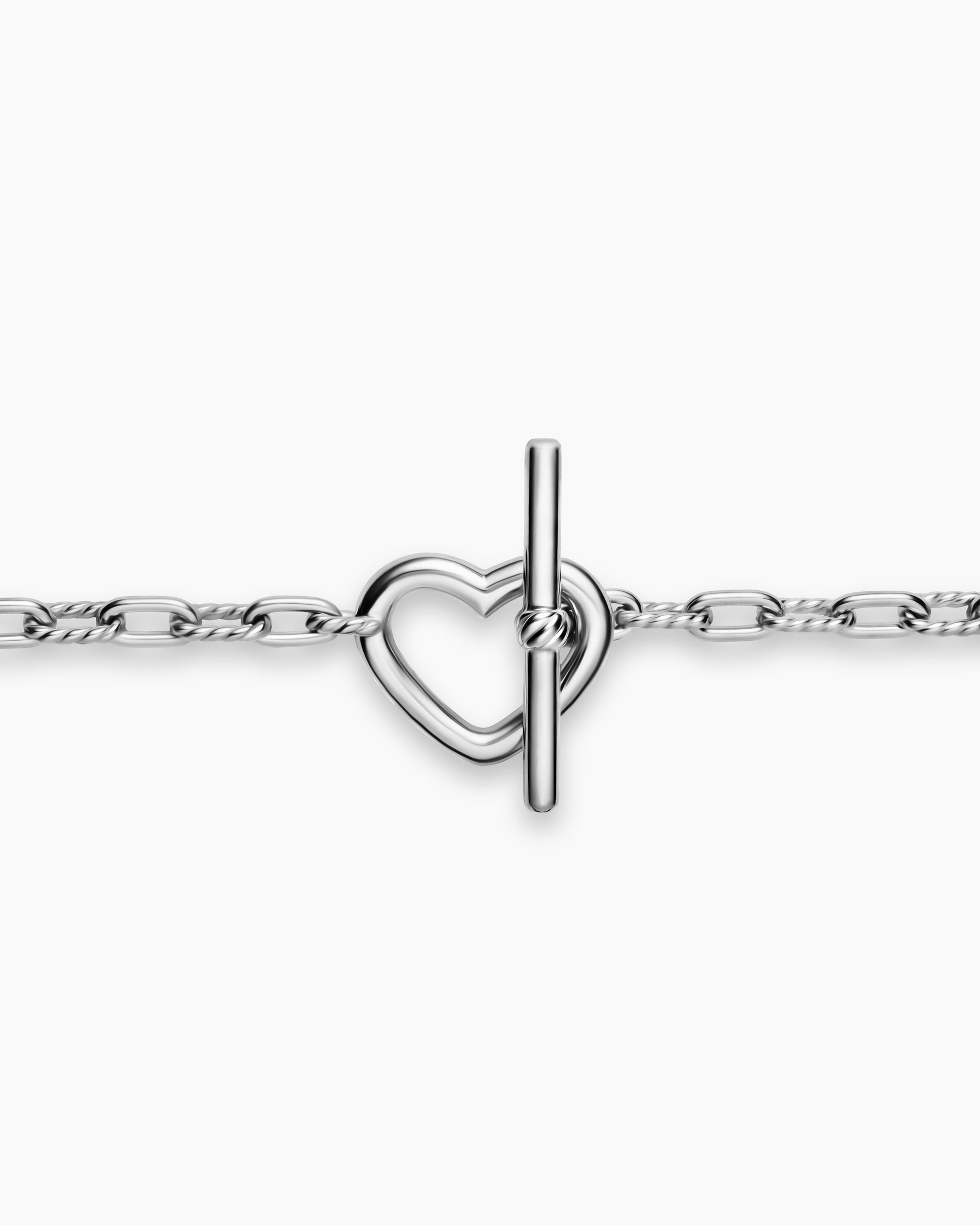 DY Madison Heart Toggle Chain Bracelet in Sterling Silver, 3mm - Image 5