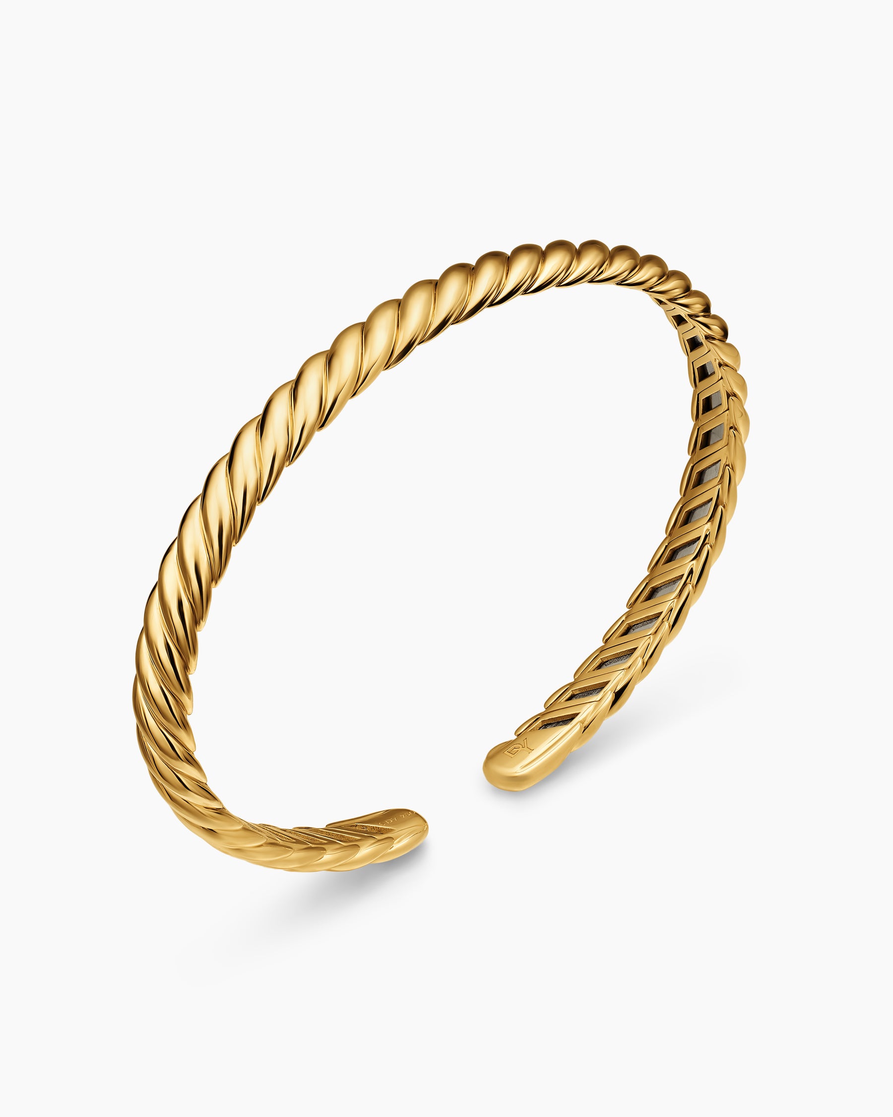 Alternative view of Sculpted Cable Flex Bracelet in 18K Yellow Gold, 5mm