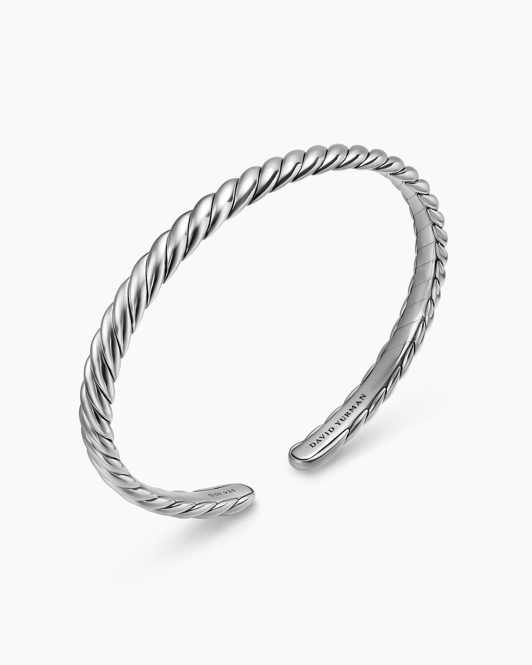 Alternative view of Sculpted Cable Flex Bracelet in Sterling Silver, 5mm