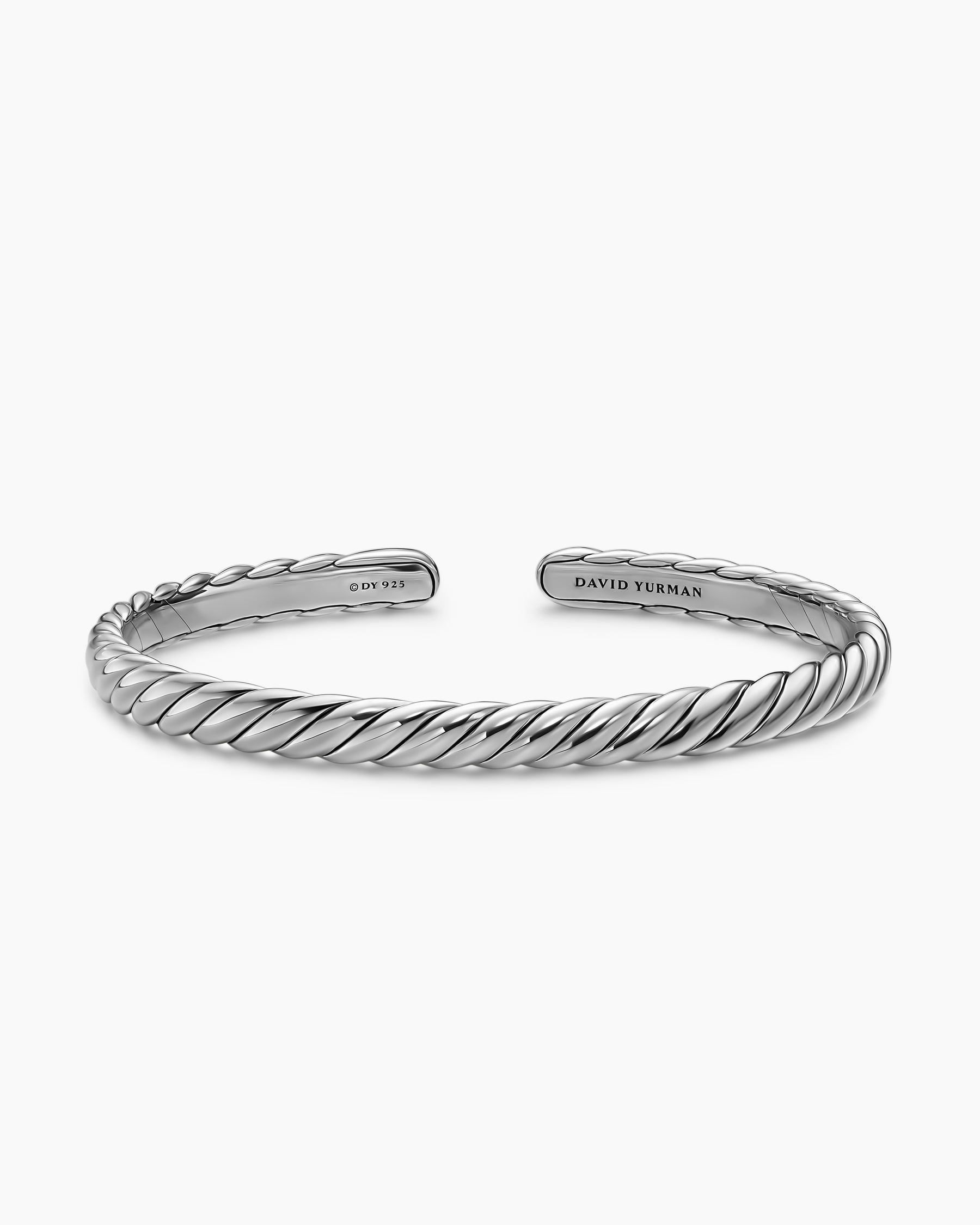 Sculpted Cable Flex Bracelet in Sterling Silver, 5mm - Image 3