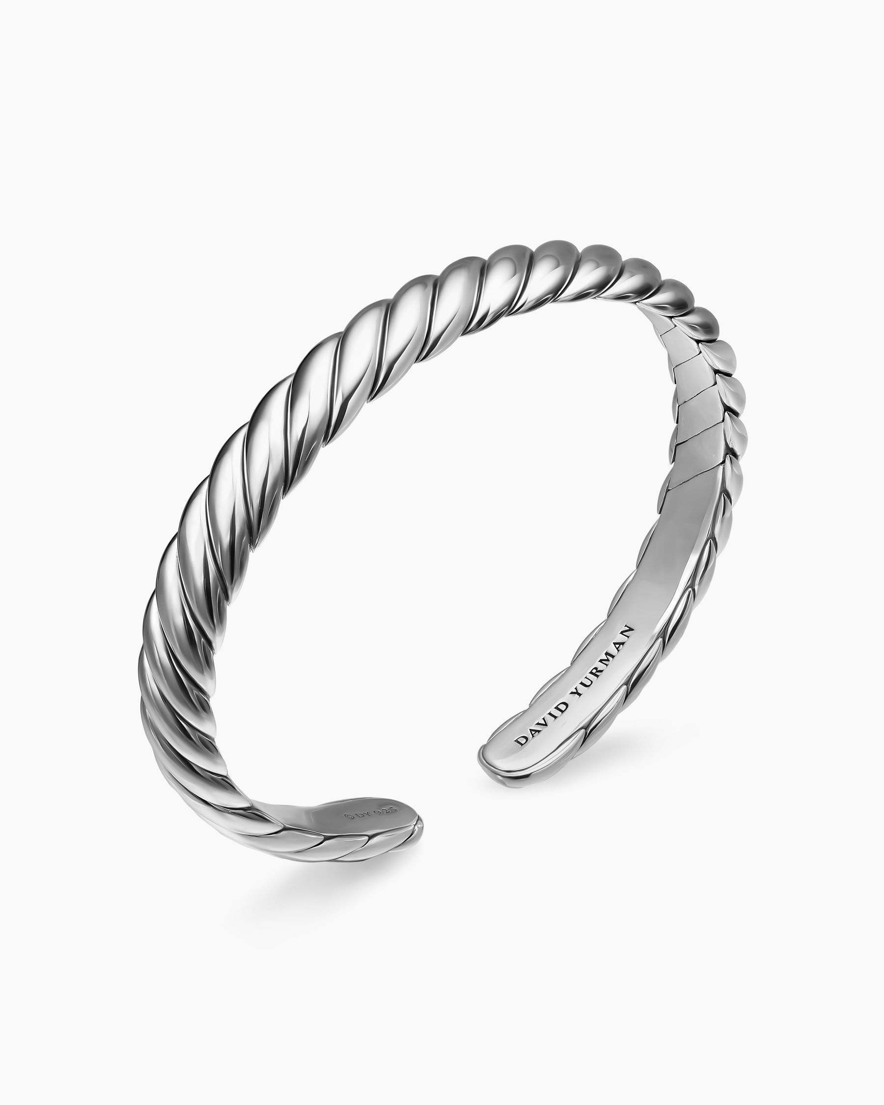 Alternative view of Sculpted Cable Flex Bracelet in Sterling Silver, 7.5mm