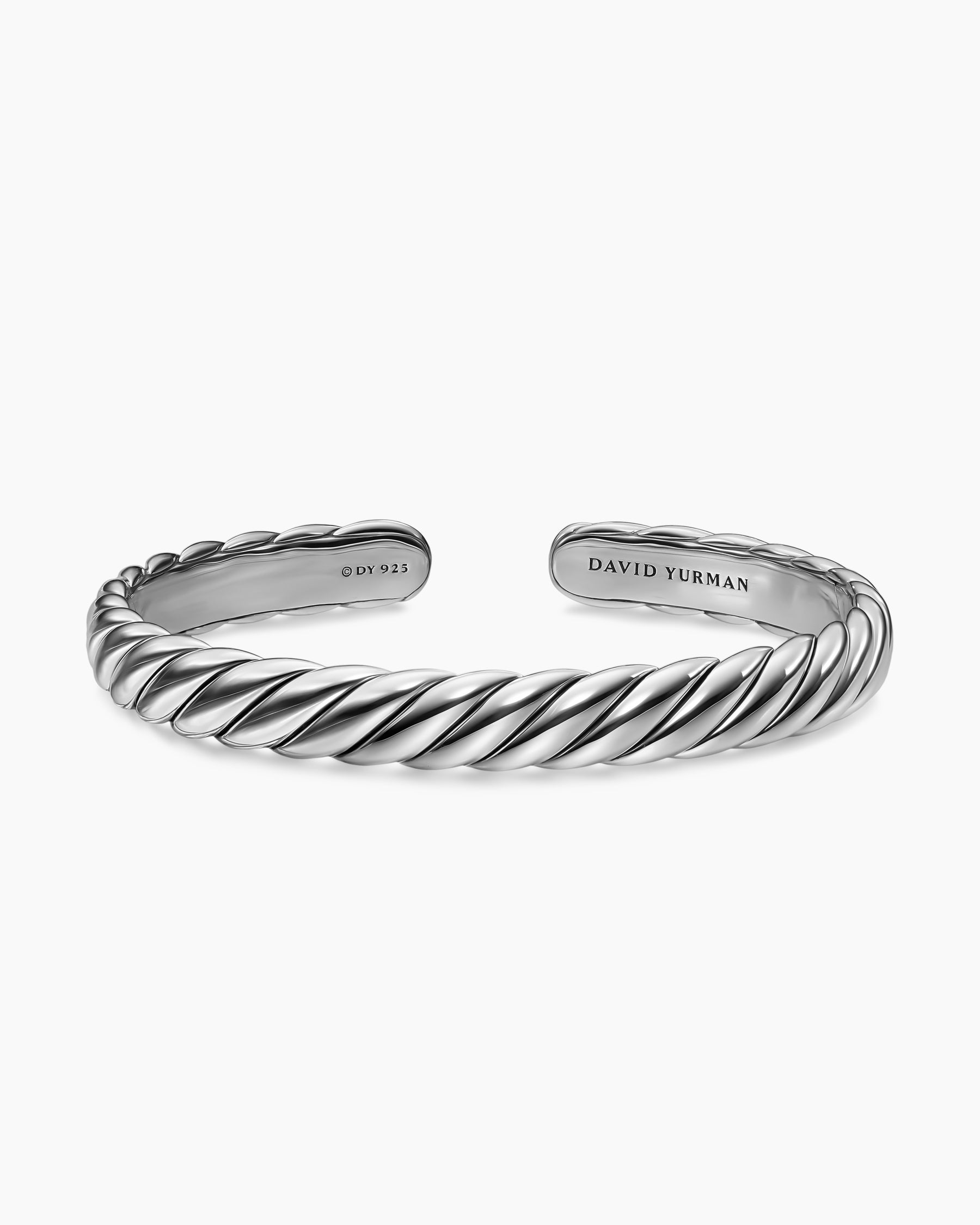 Sculpted Cable Flex Bracelet in Sterling Silver, 7.5mm - Image 3