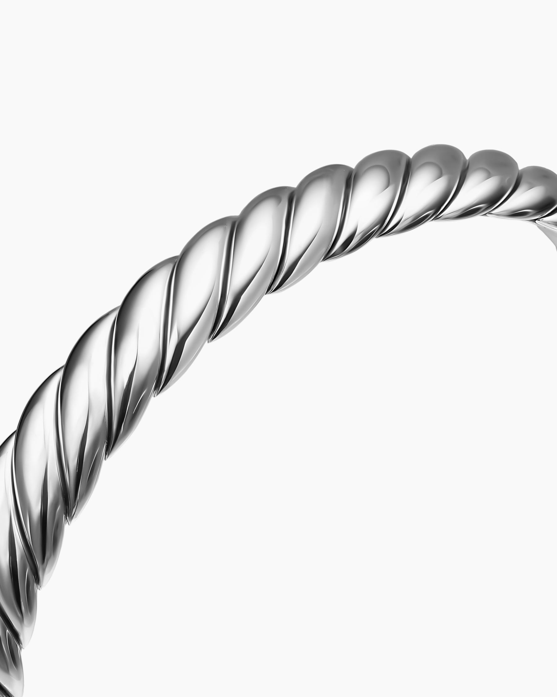 Sculpted Cable Flex Bracelet in Sterling Silver, 7.5mm - Image 4