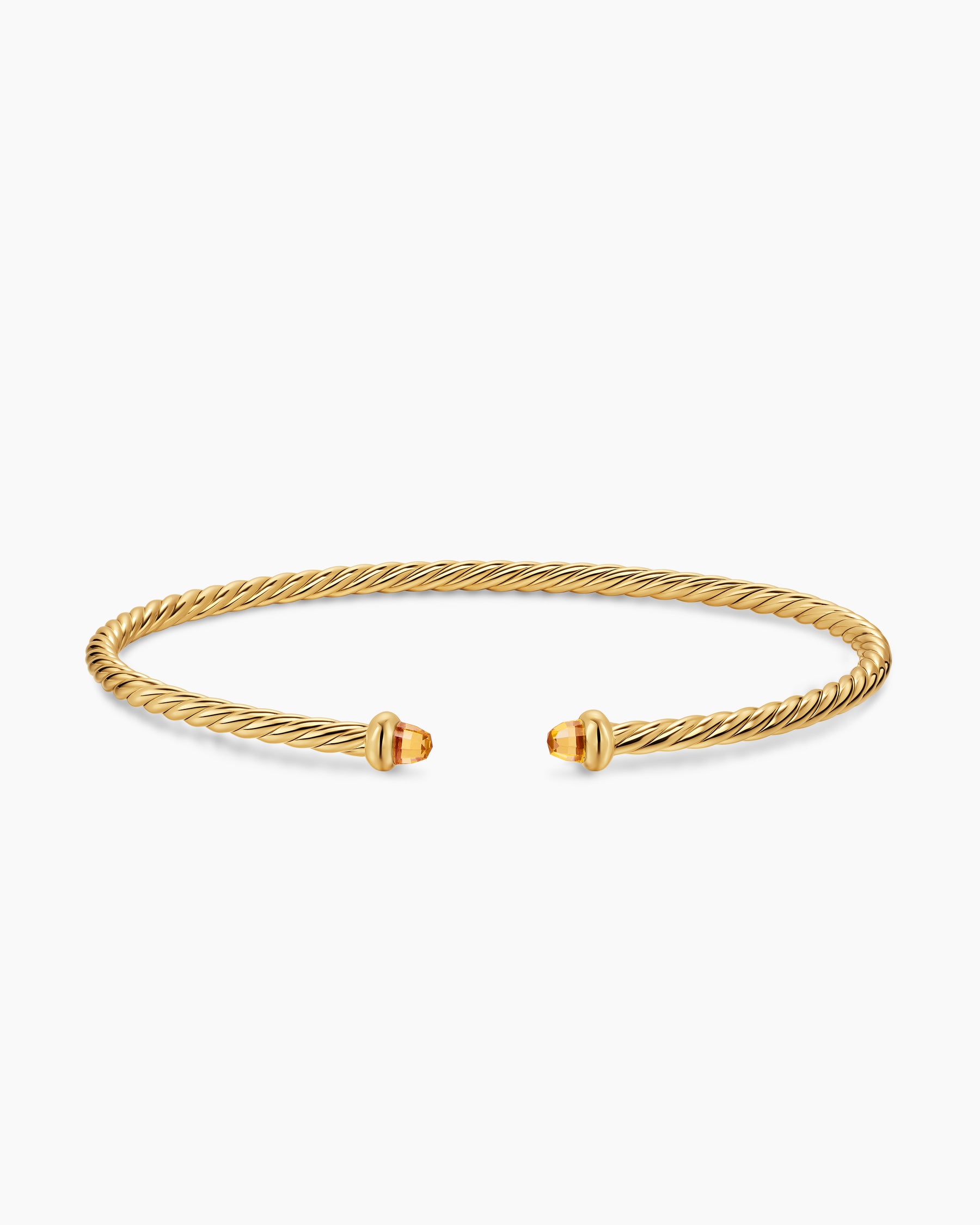 Micro Cablespira Flex Bracelet in 18K Yellow Gold with Citrine, 2.6mm - Image 4