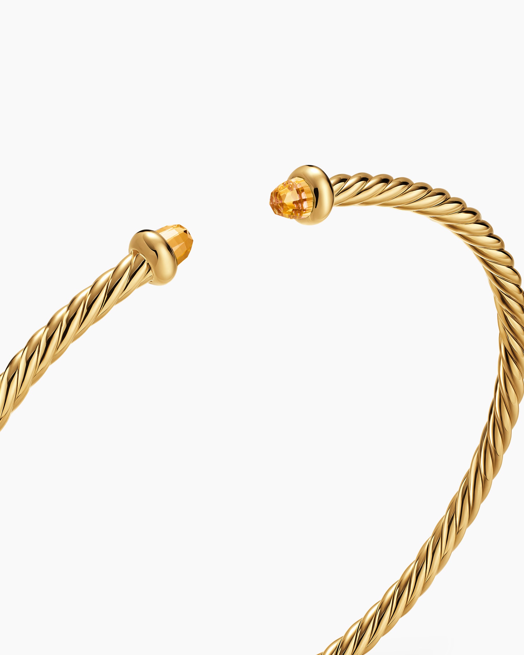 Micro Cablespira Flex Bracelet in 18K Yellow Gold with Citrine, 2.6mm - Image 5
