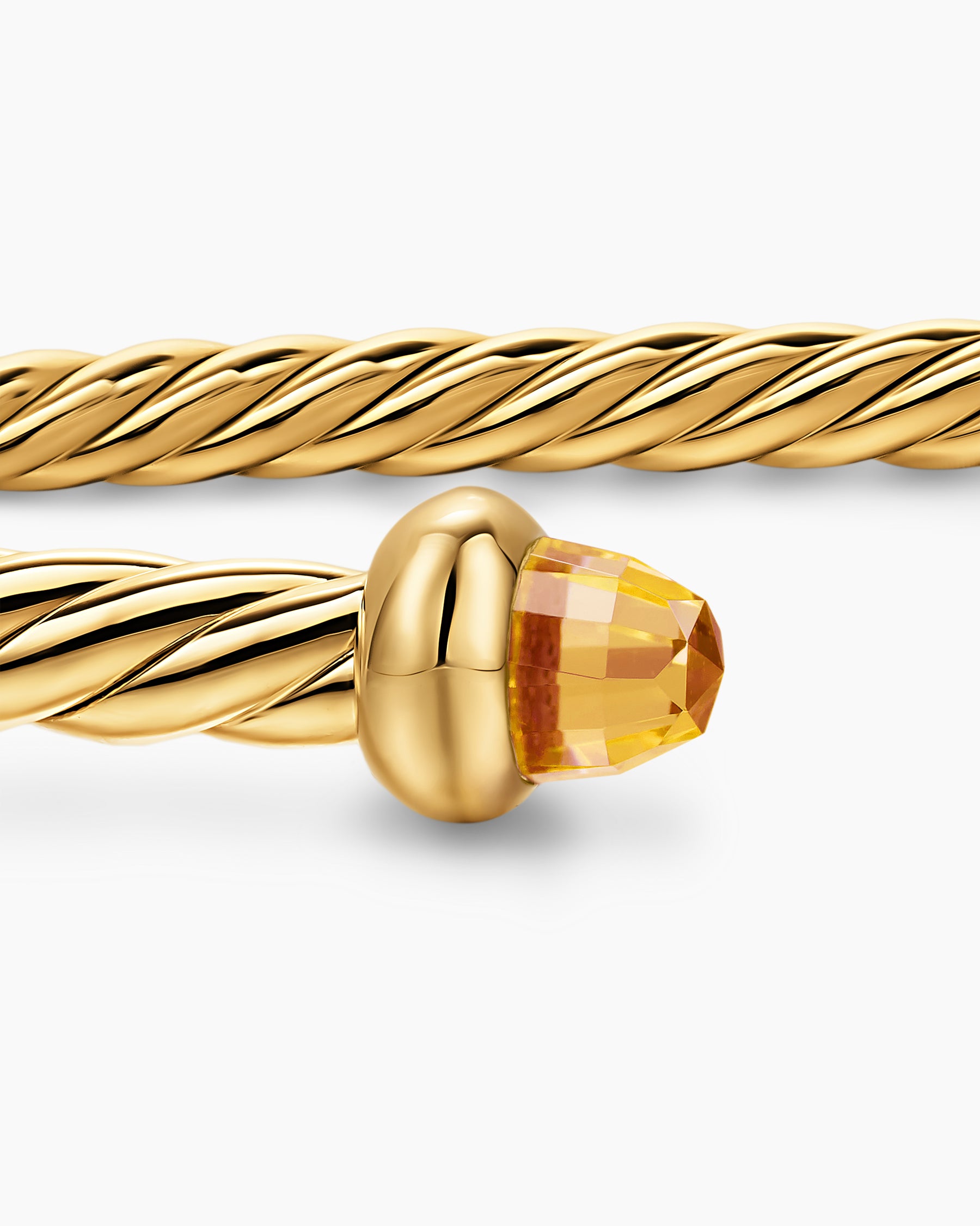 Micro Cablespira Flex Bracelet in 18K Yellow Gold with Citrine, 2.6mm - Image 6
