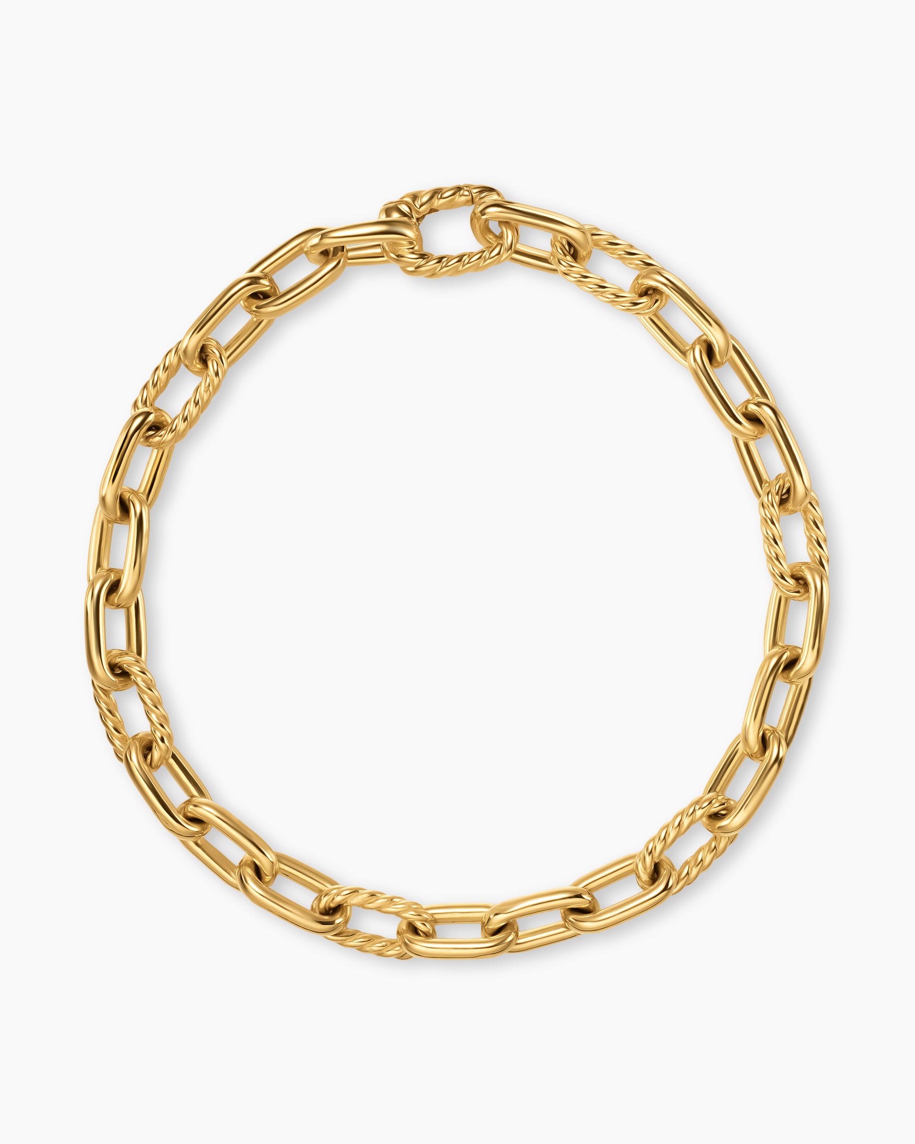 DY Madison Chain Bracelet in 18K Yellow Gold, 6mm - Image 3