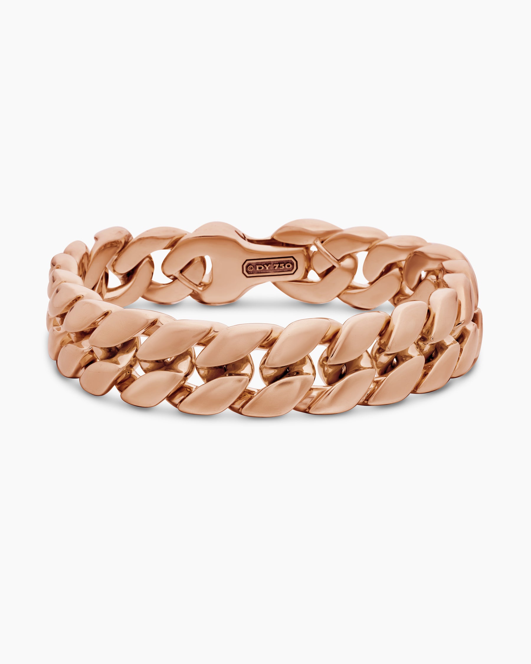 Curb Chain Bracelet in 18K Rose Gold, 14.5mm - Image 4