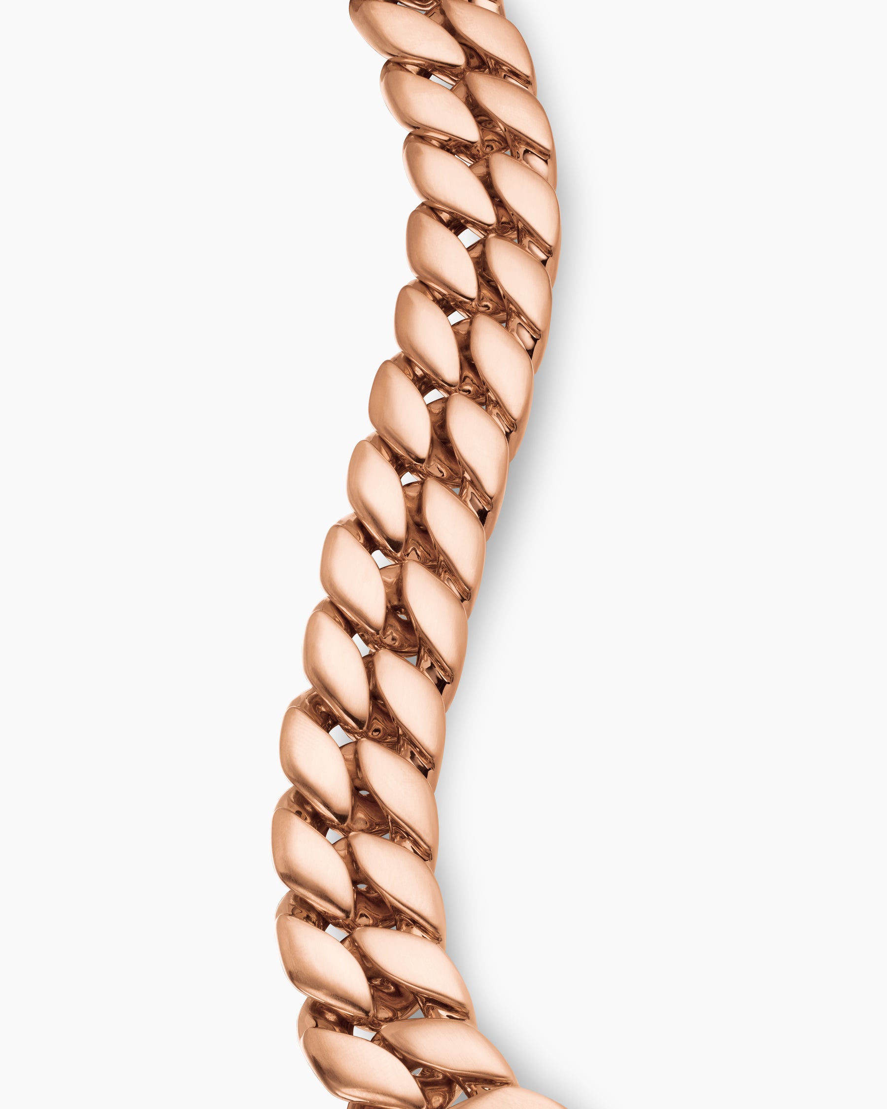 Curb Chain Bracelet in 18K Rose Gold, 14.5mm - Image 5