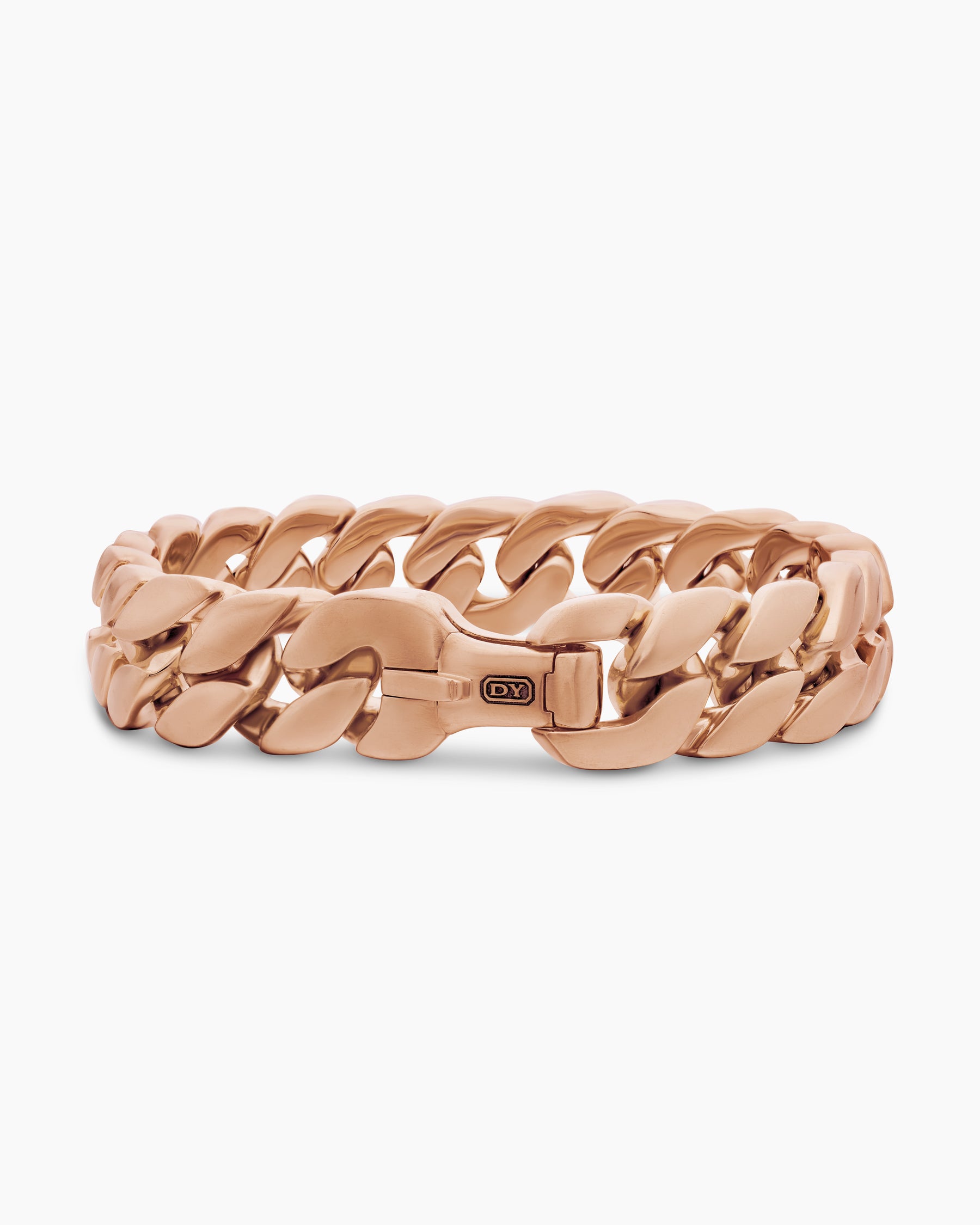 Curb Chain Bracelet in 18K Rose Gold, 14.5mm - Image 6