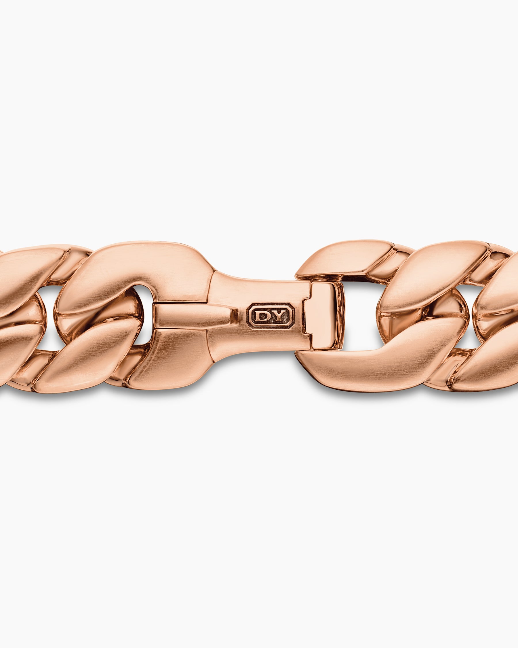 Curb Chain Bracelet in 18K Rose Gold, 14.5mm - Image 7