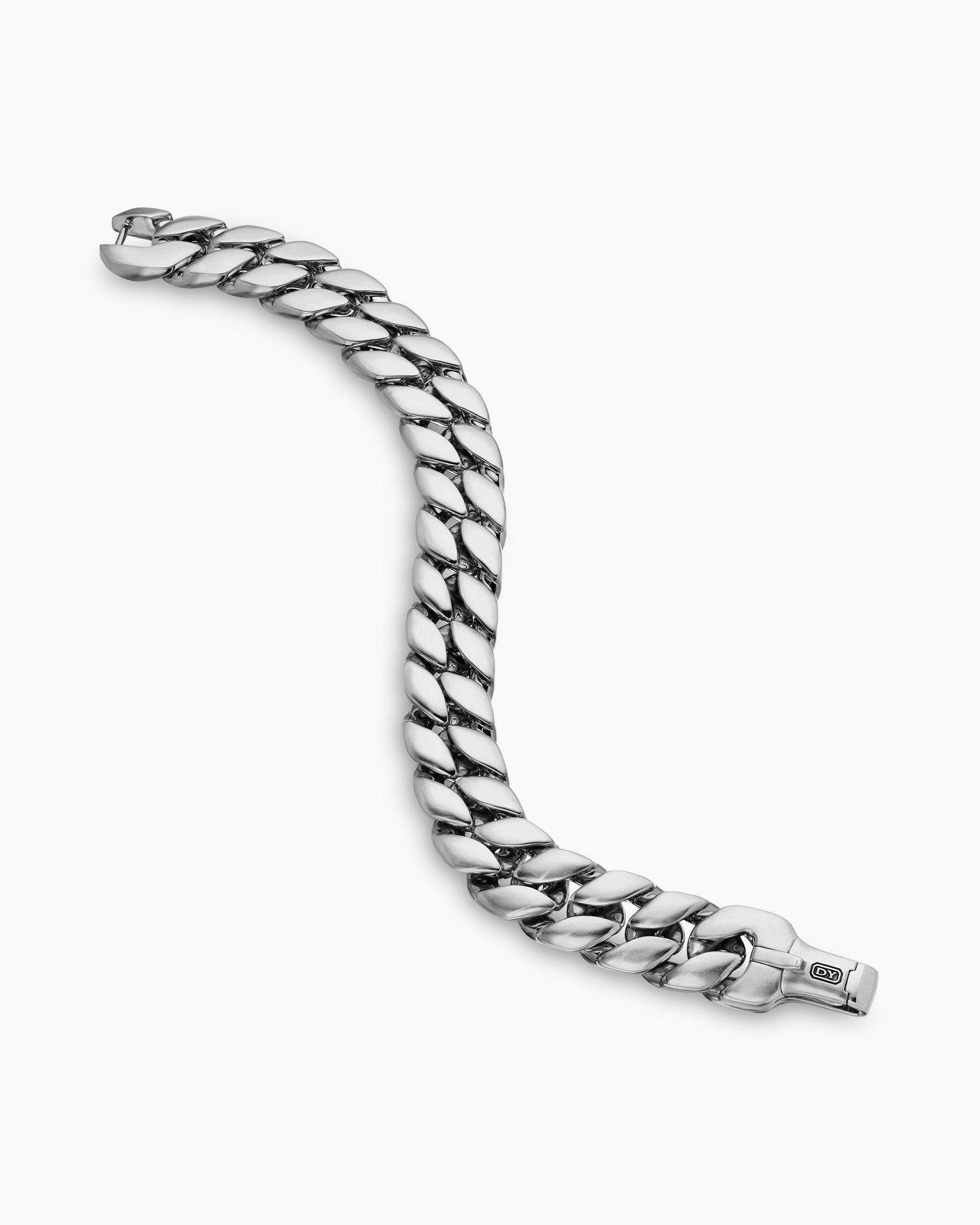 Curb Chain Bracelet in Sterling Silver, 14.5mm - Image 3