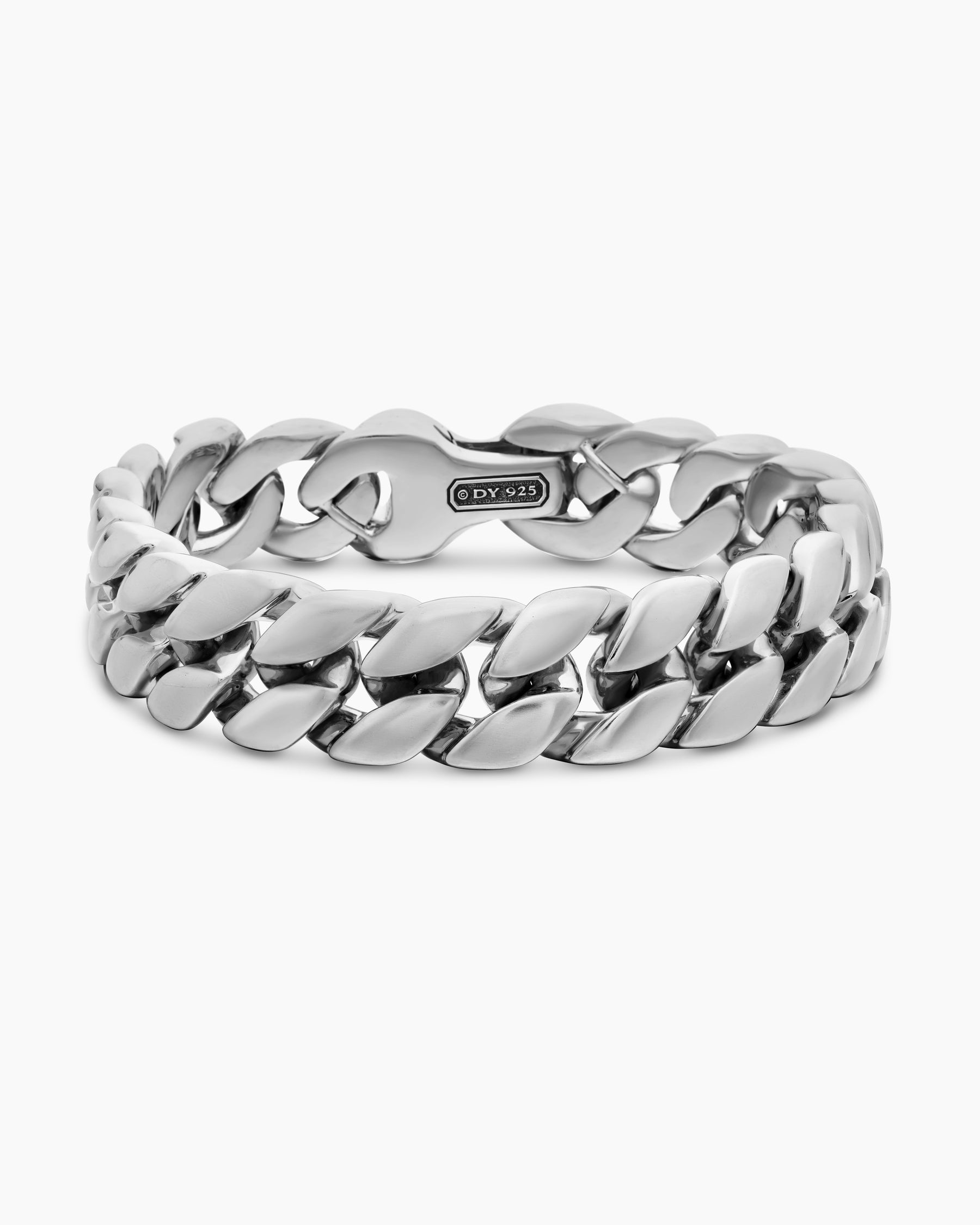 Curb Chain Bracelet in Sterling Silver, 14.5mm - Image 4