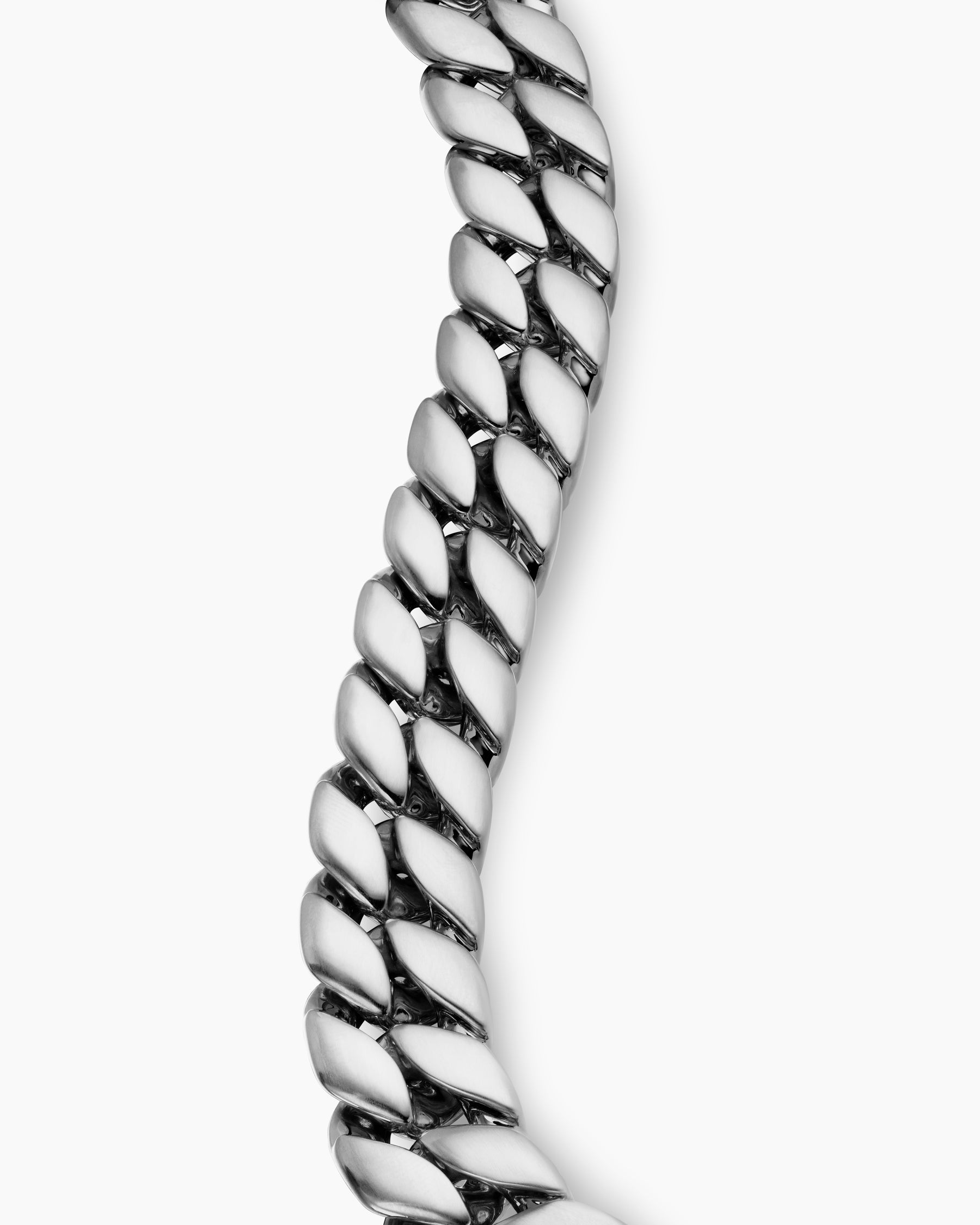 Curb Chain Bracelet in Sterling Silver, 14.5mm - Image 5