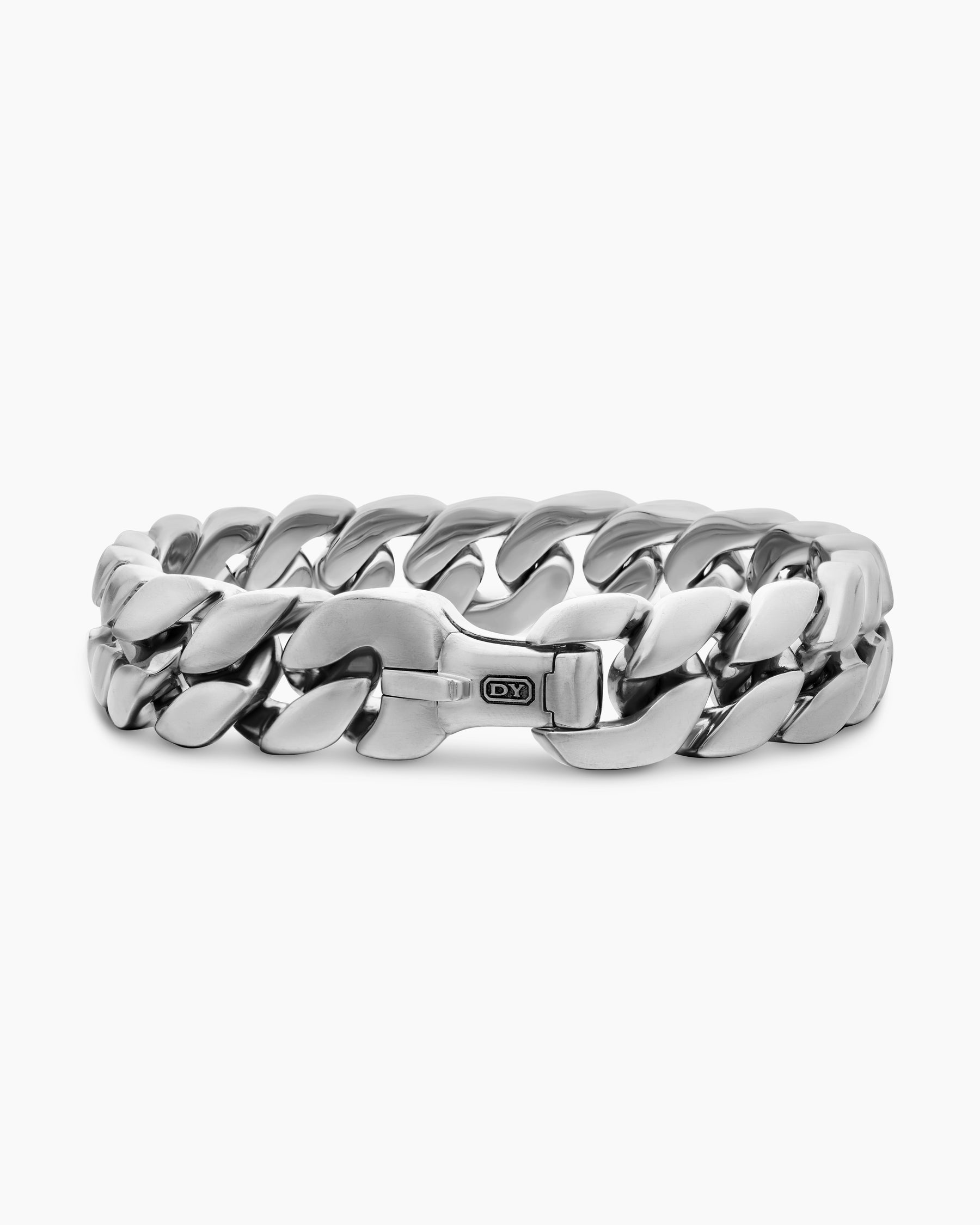 Curb Chain Bracelet in Sterling Silver, 14.5mm - Image 6