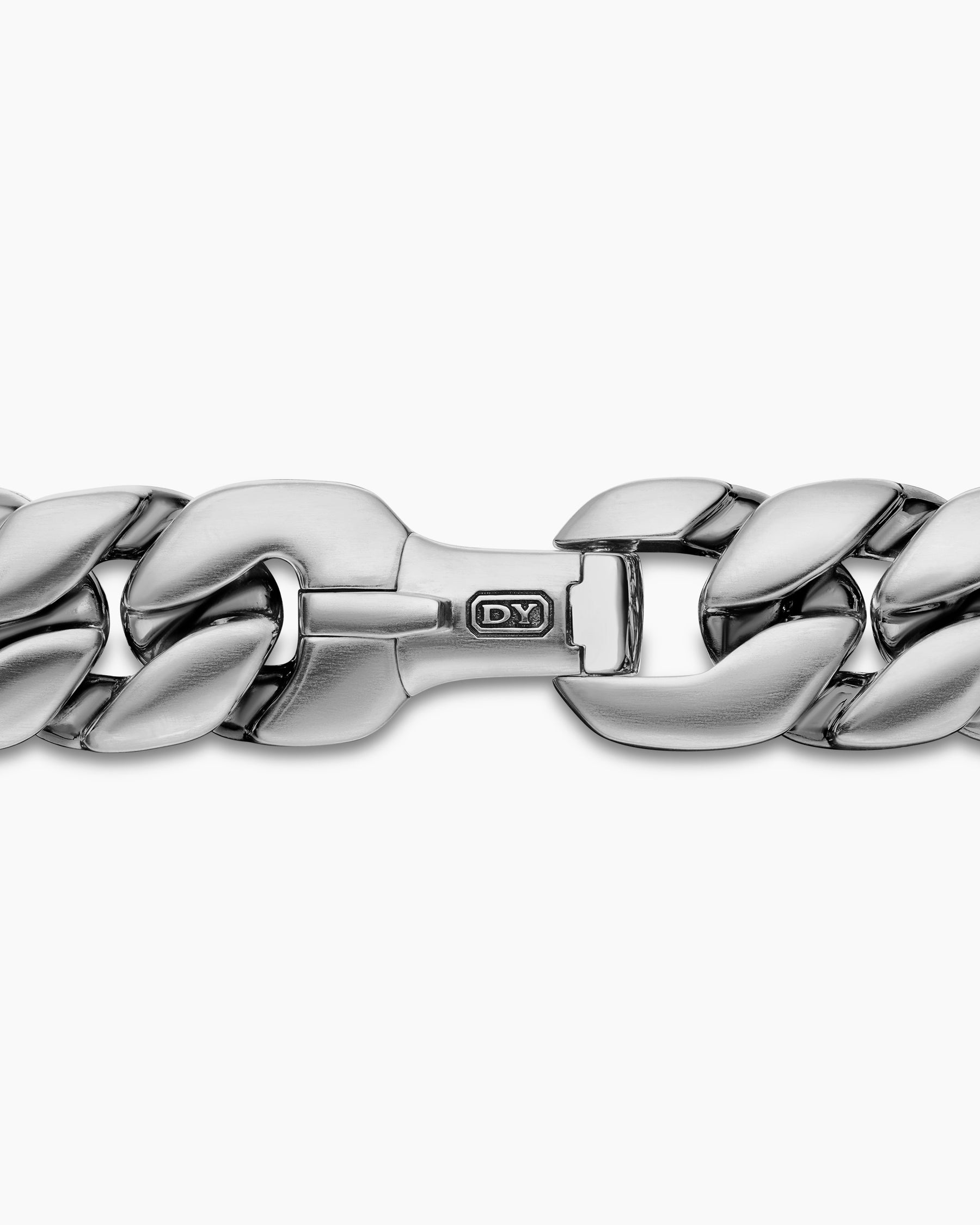 Curb Chain Bracelet in Sterling Silver, 14.5mm - Image 7