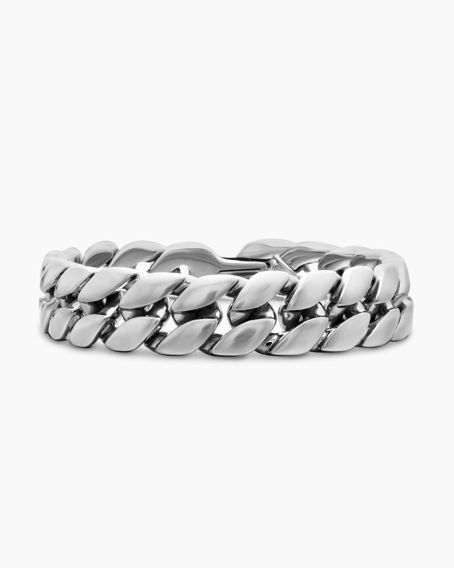 Curb Chain Bracelet in Sterling Silver, 14.5mm