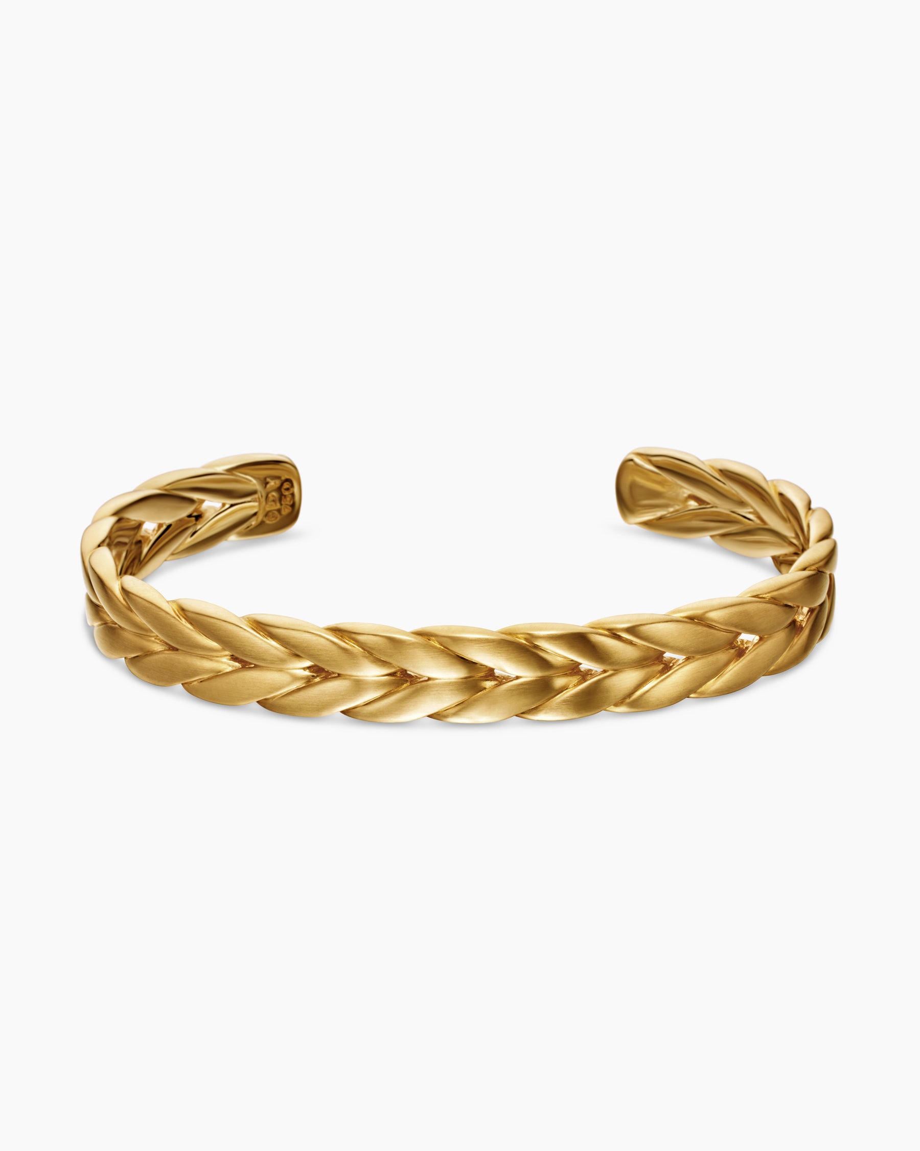 Chevron Cuff Bracelet in 18K Yellow Gold, 9mm - Image 4