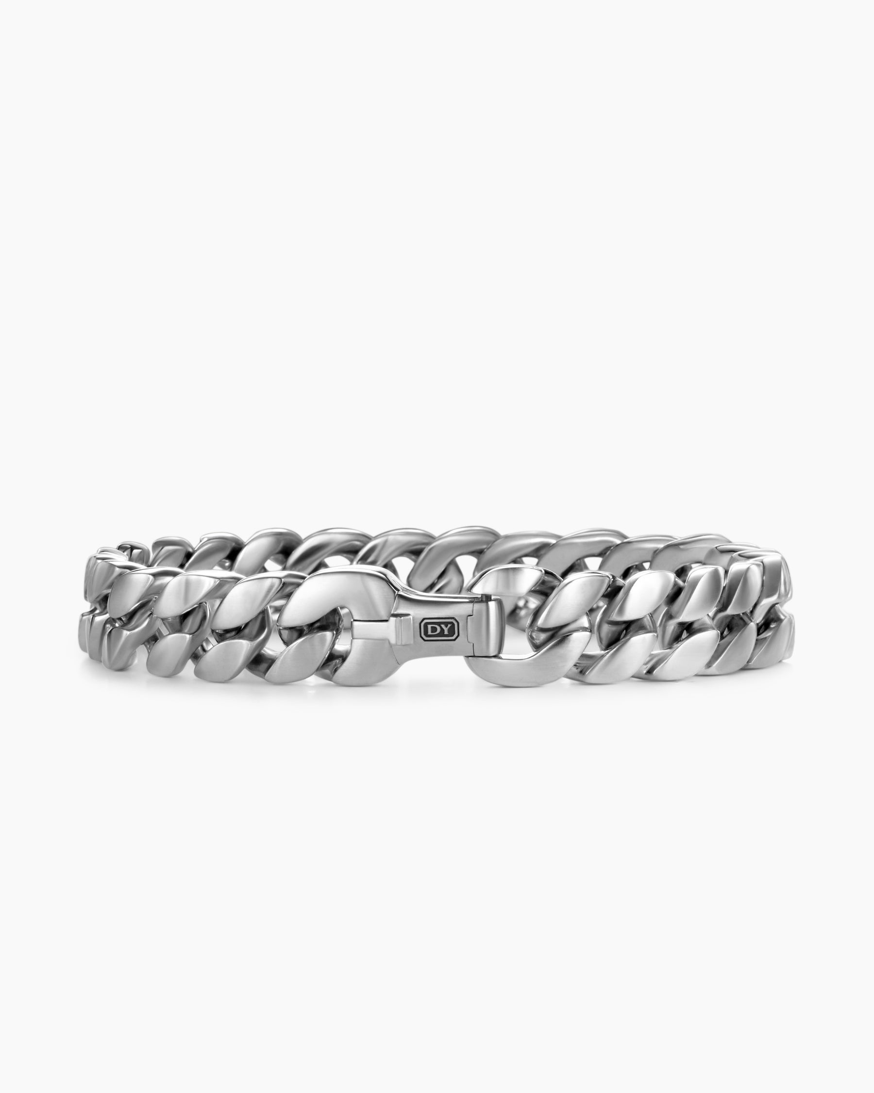 Curb Chain Bracelet in Platinum, 11.5mm - Image 6