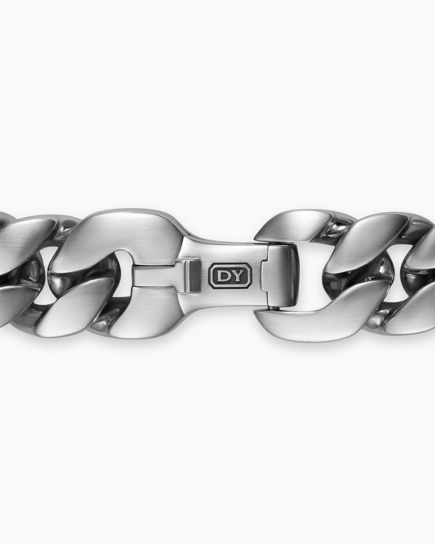 Curb Chain Bracelet in Platinum, 11.5mm - Image 7
