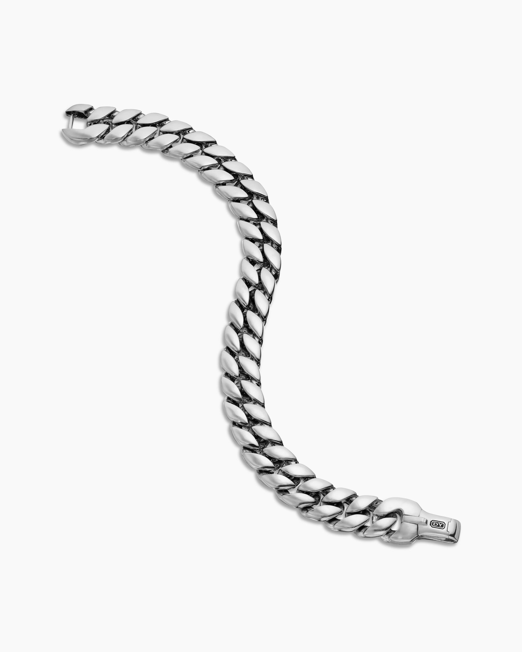 Curb Chain Bracelet in Sterling Silver, 11.5mm - Image 3