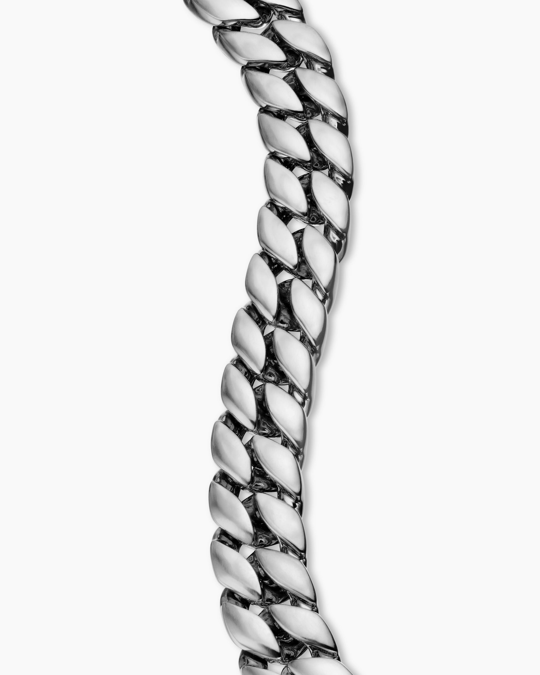 Curb Chain Bracelet in Sterling Silver, 11.5mm - Image 5