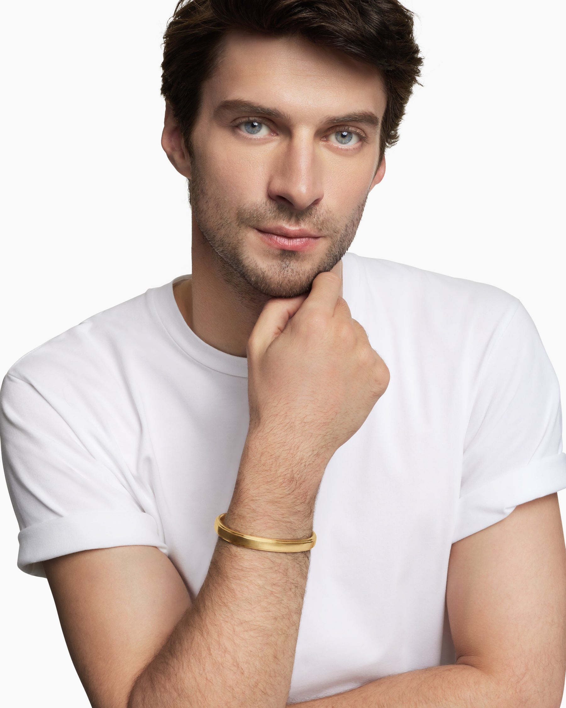 Alternative view of Streamline Bangle Bracelet in 18K Yellow Gold, 9mm