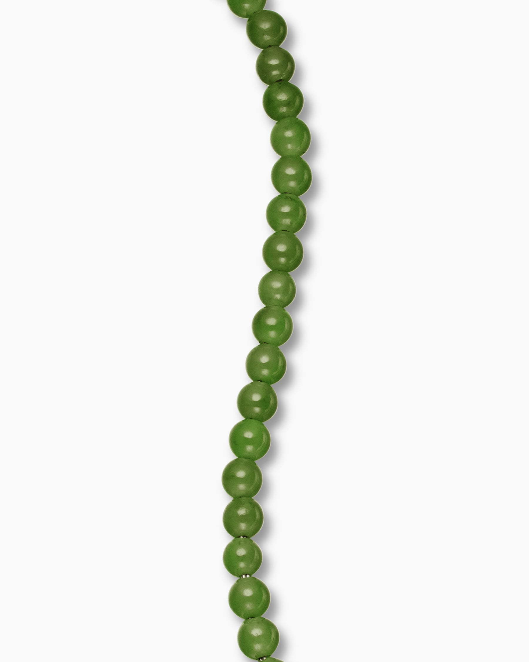 Spiritual Beads Bracelet with Nephrite Jade and 18K Yellow Gold, 4mm - Image 6
