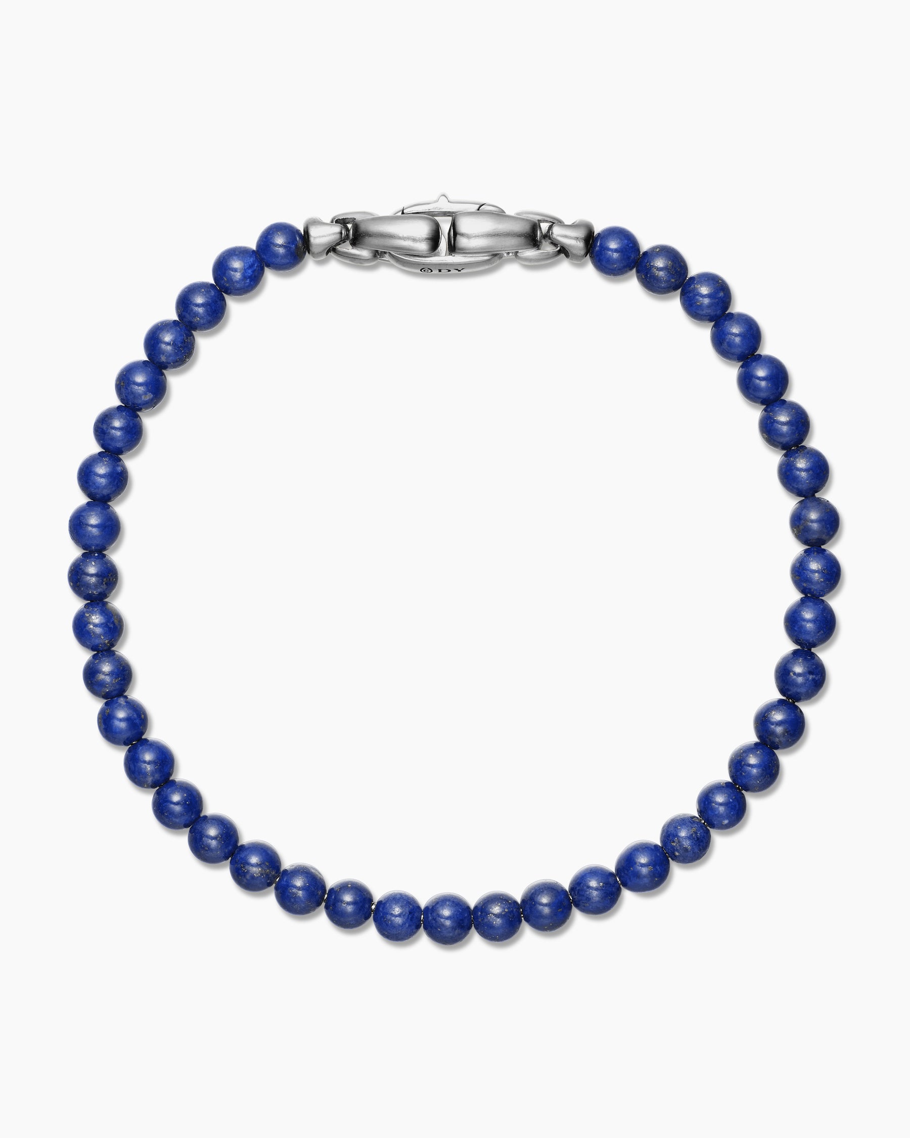 Spiritual Beads Bracelet in Lapis with Sterling Silver, 4mm - Image 3