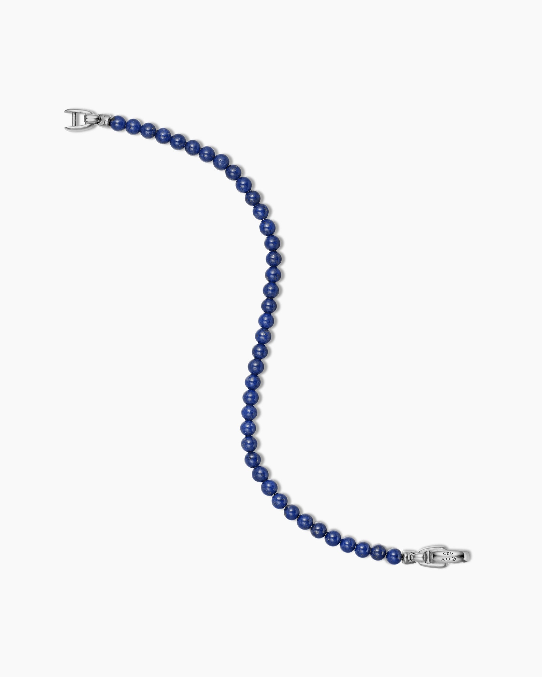 Spiritual Beads Bracelet in Lapis with Sterling Silver, 4mm - Image 4