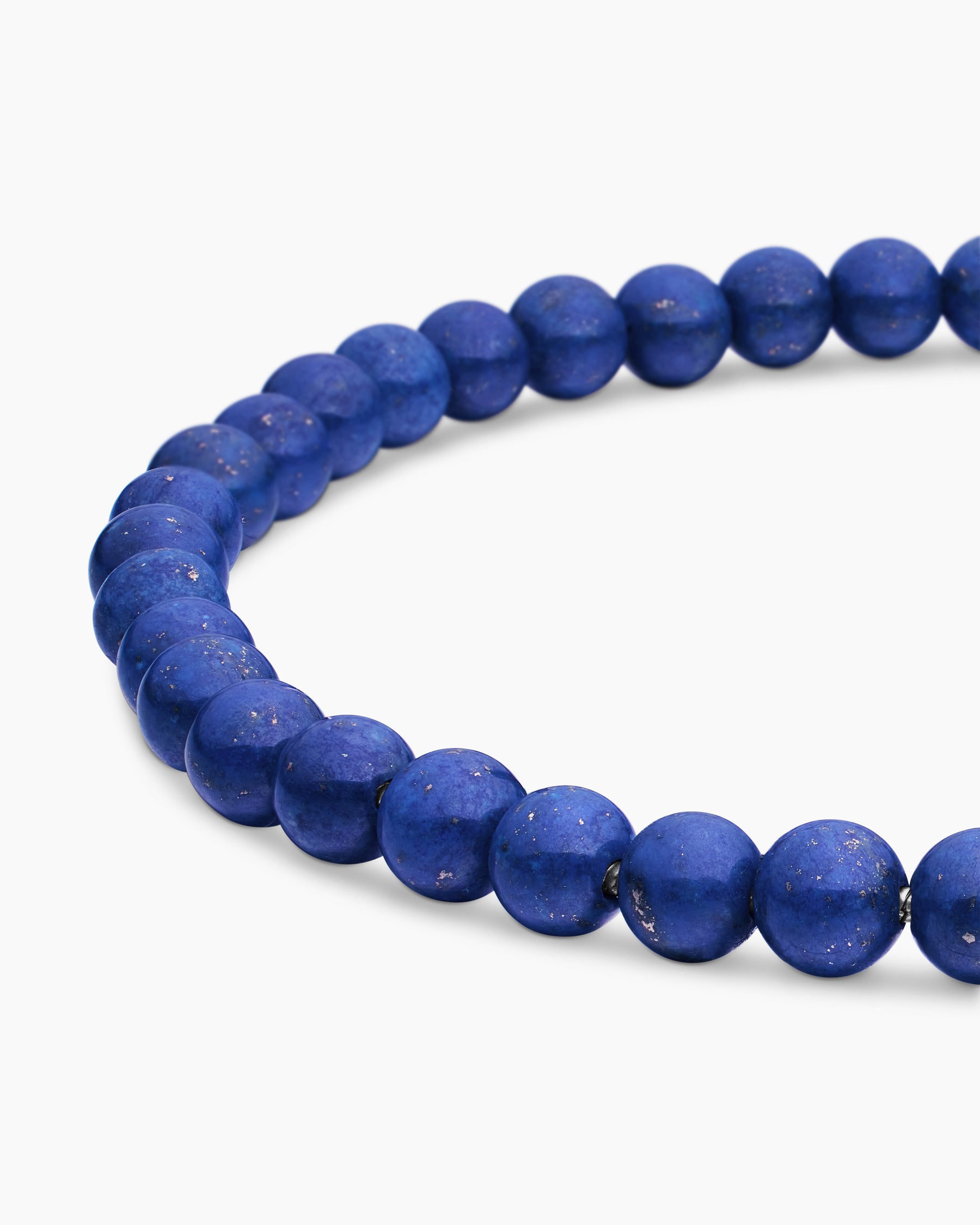 Spiritual Beads Bracelet in Lapis with Sterling Silver, 4mm - Image 7