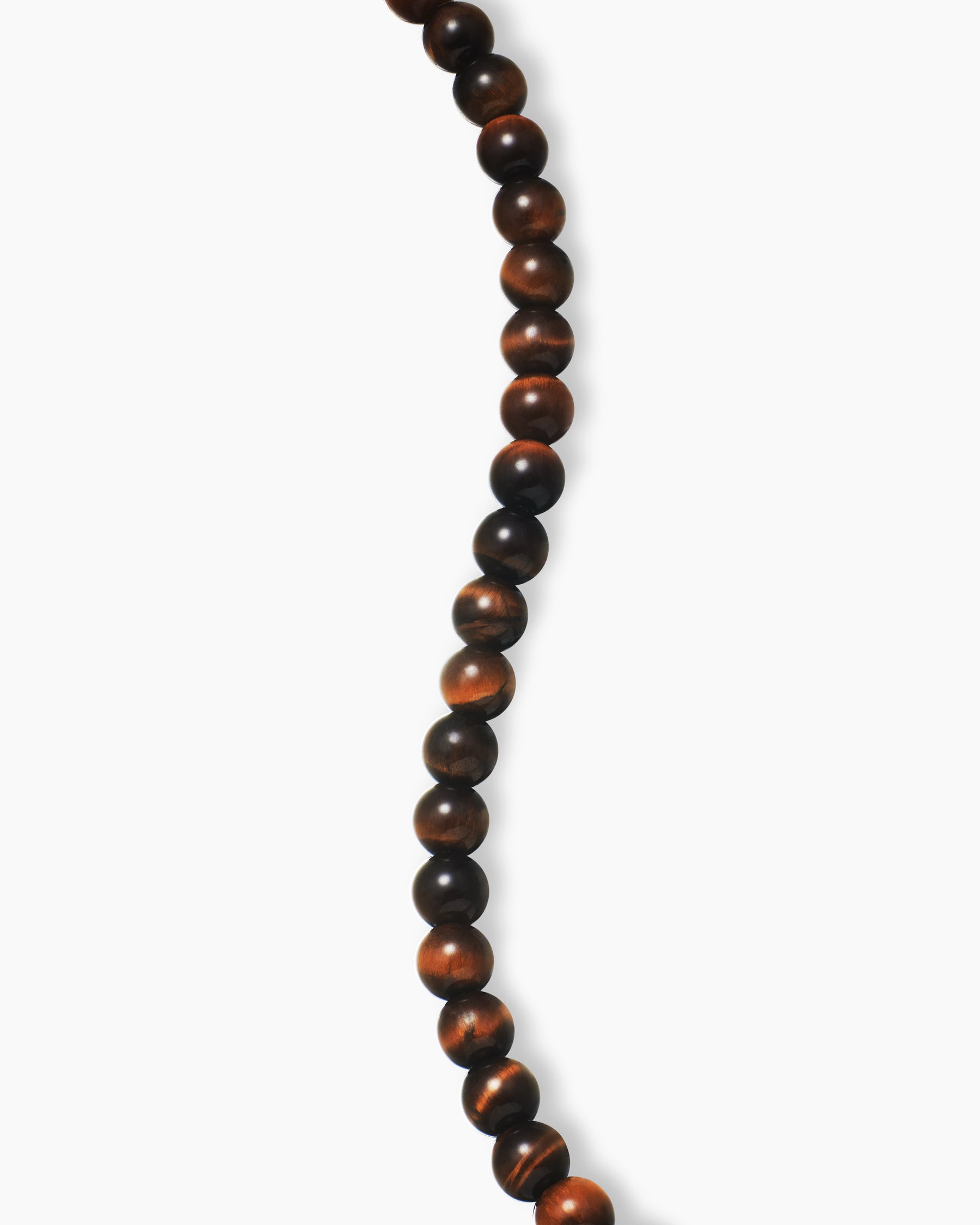 Spiritual Beads Bracelet in Red Tiger's Eye with Sterling Silver, 4mm - Image 6