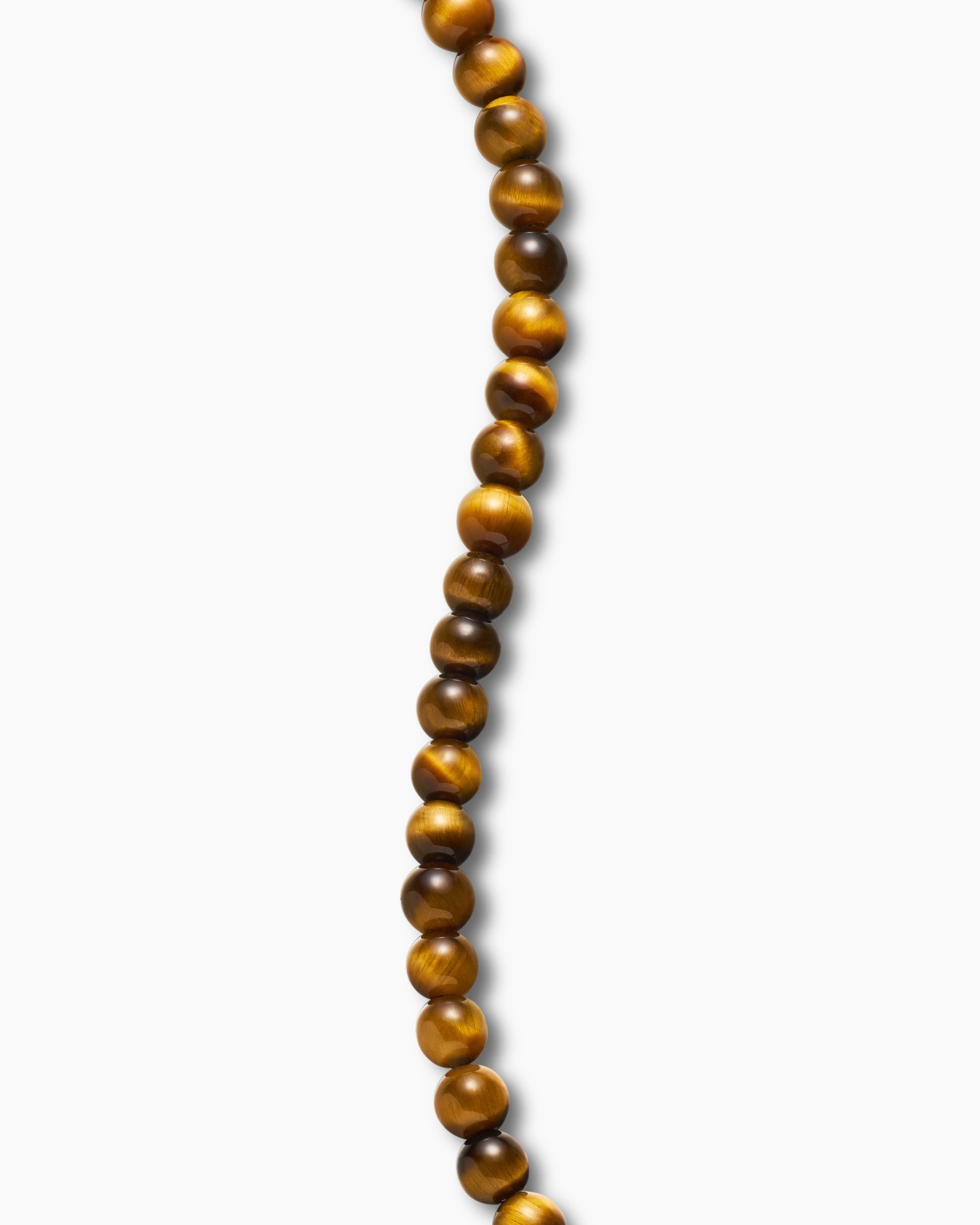 Spiritual Beads Bracelet in Tiger's Eye with Sterling Silver, 4mm - Image 6