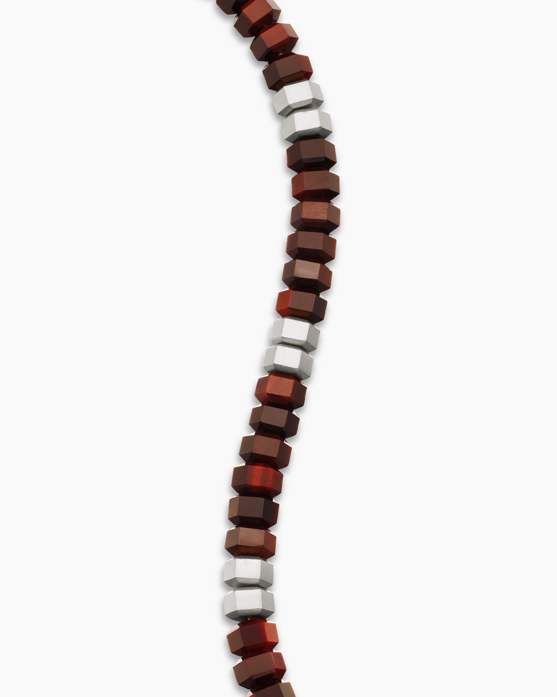 Hex Bead Bracelet in Sterling Silver with Red Tiger's Eye, 6mm - Image 6