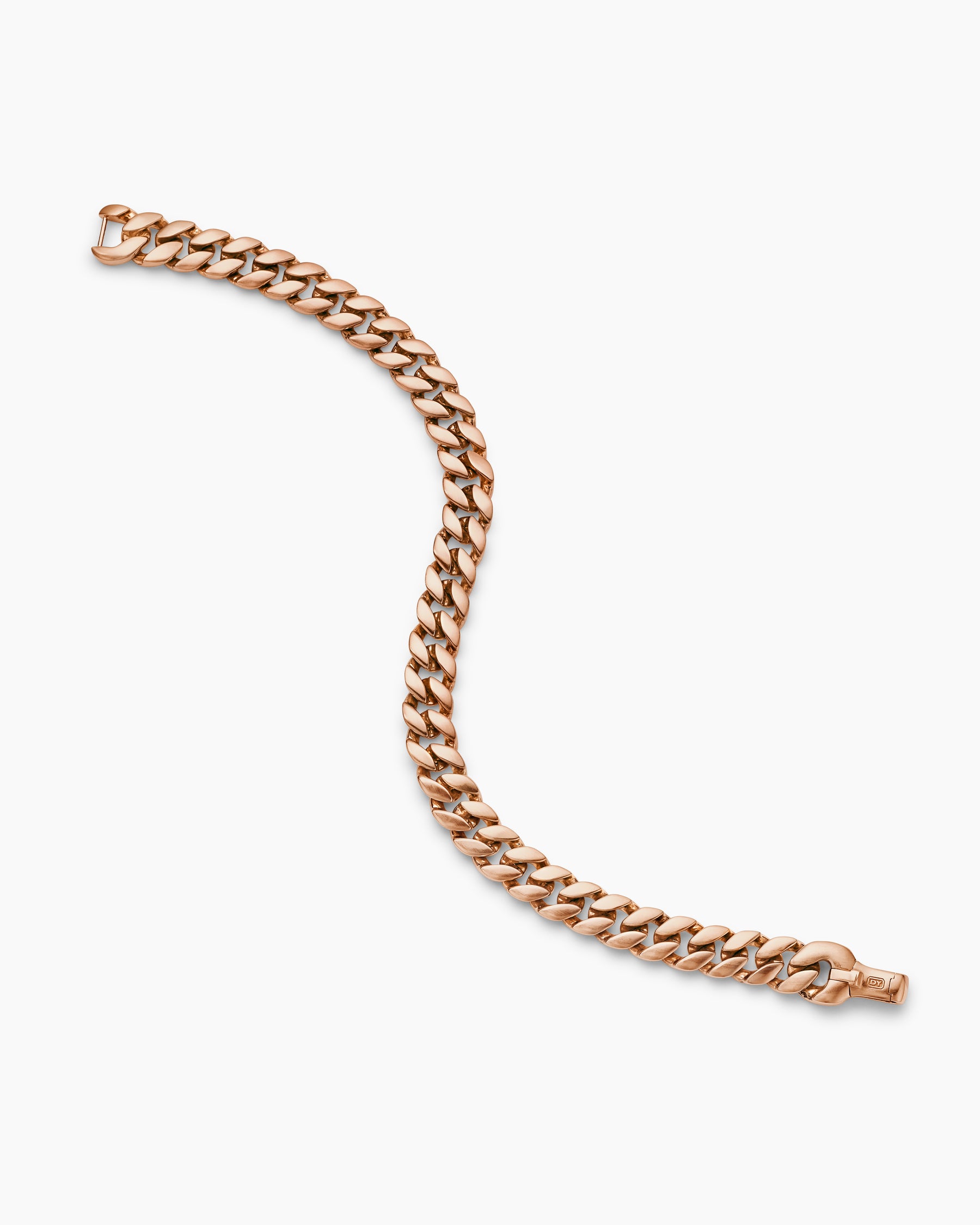 Curb Chain Bracelet in 18K Rose Gold, 8mm - Image 3