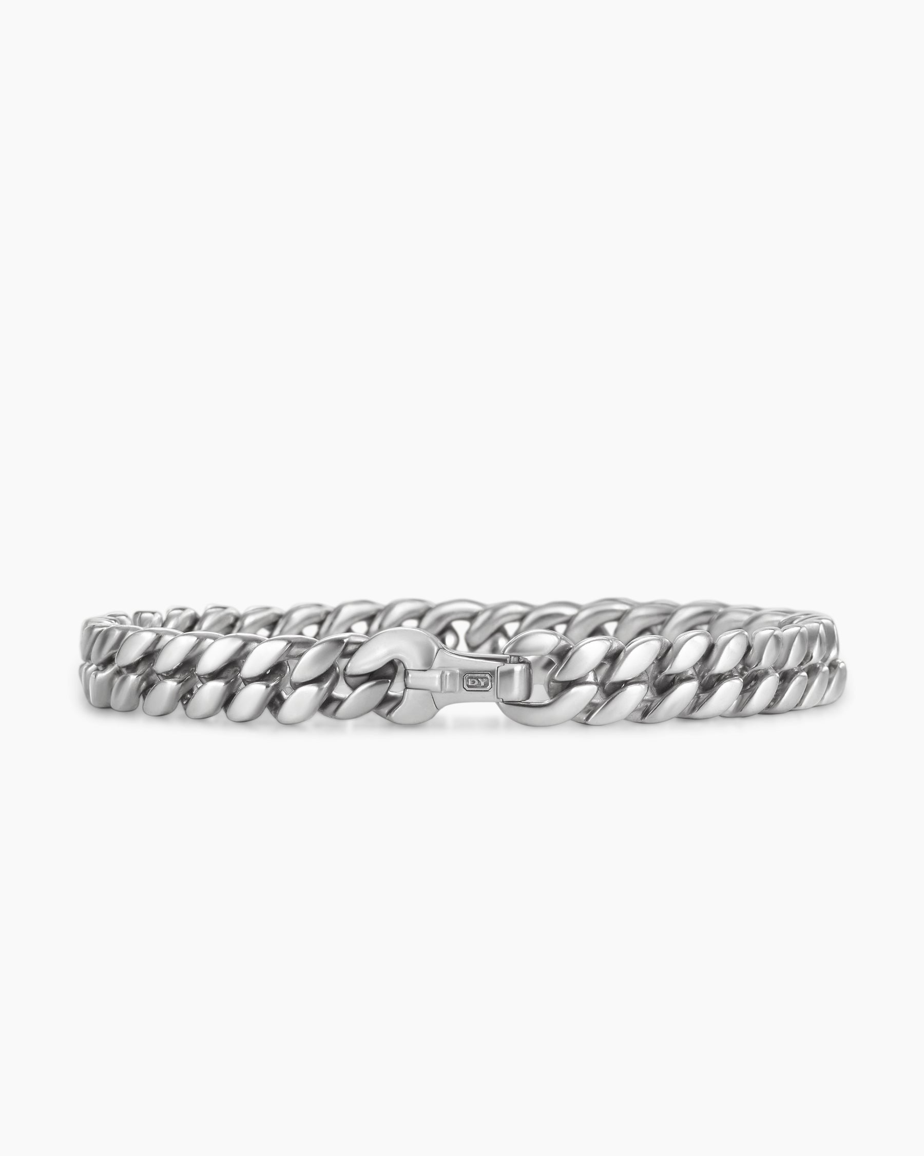 Curb Chain Bracelet in Platinum, 8mm - Image 6
