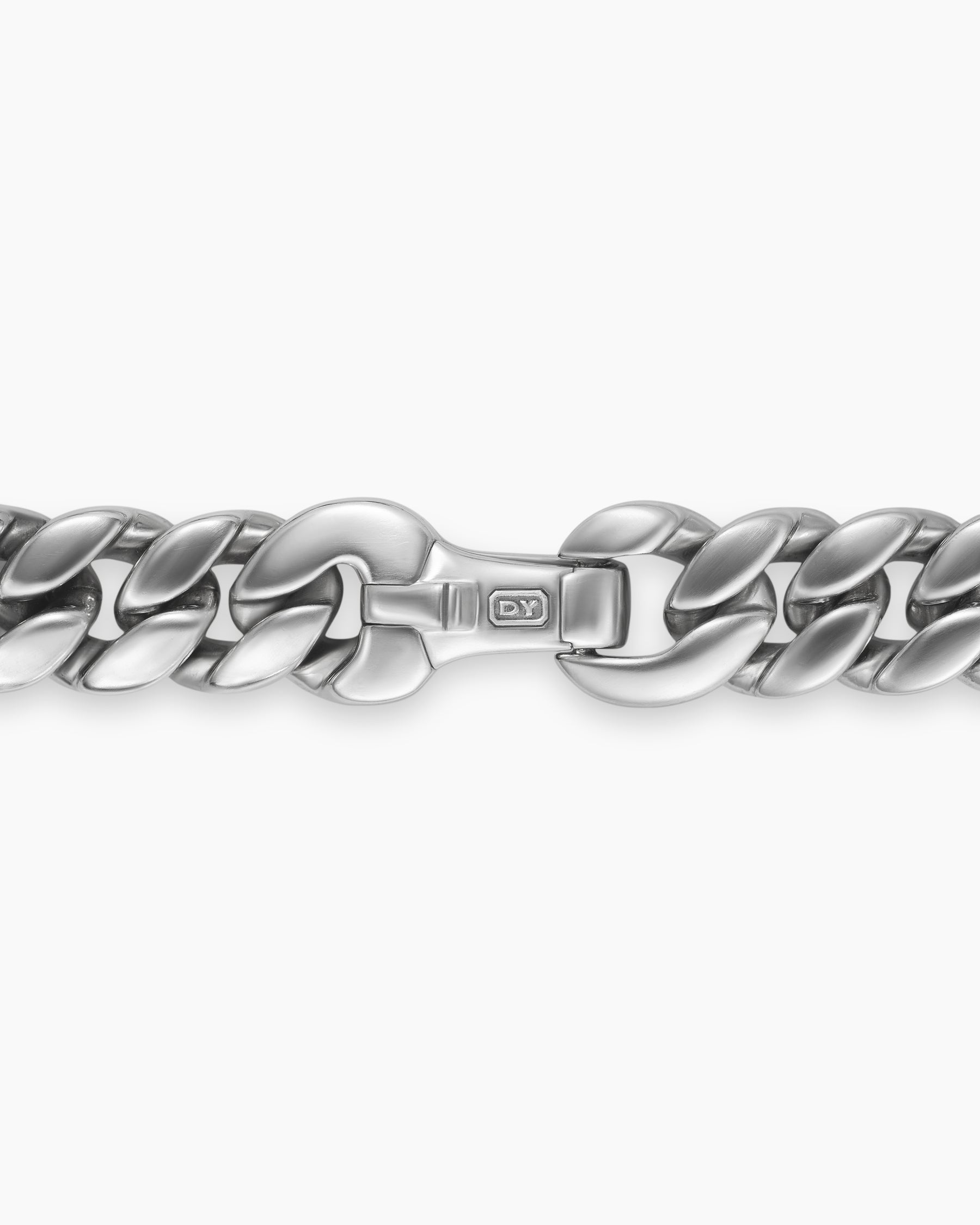 Curb Chain Bracelet in Platinum, 8mm - Image 7