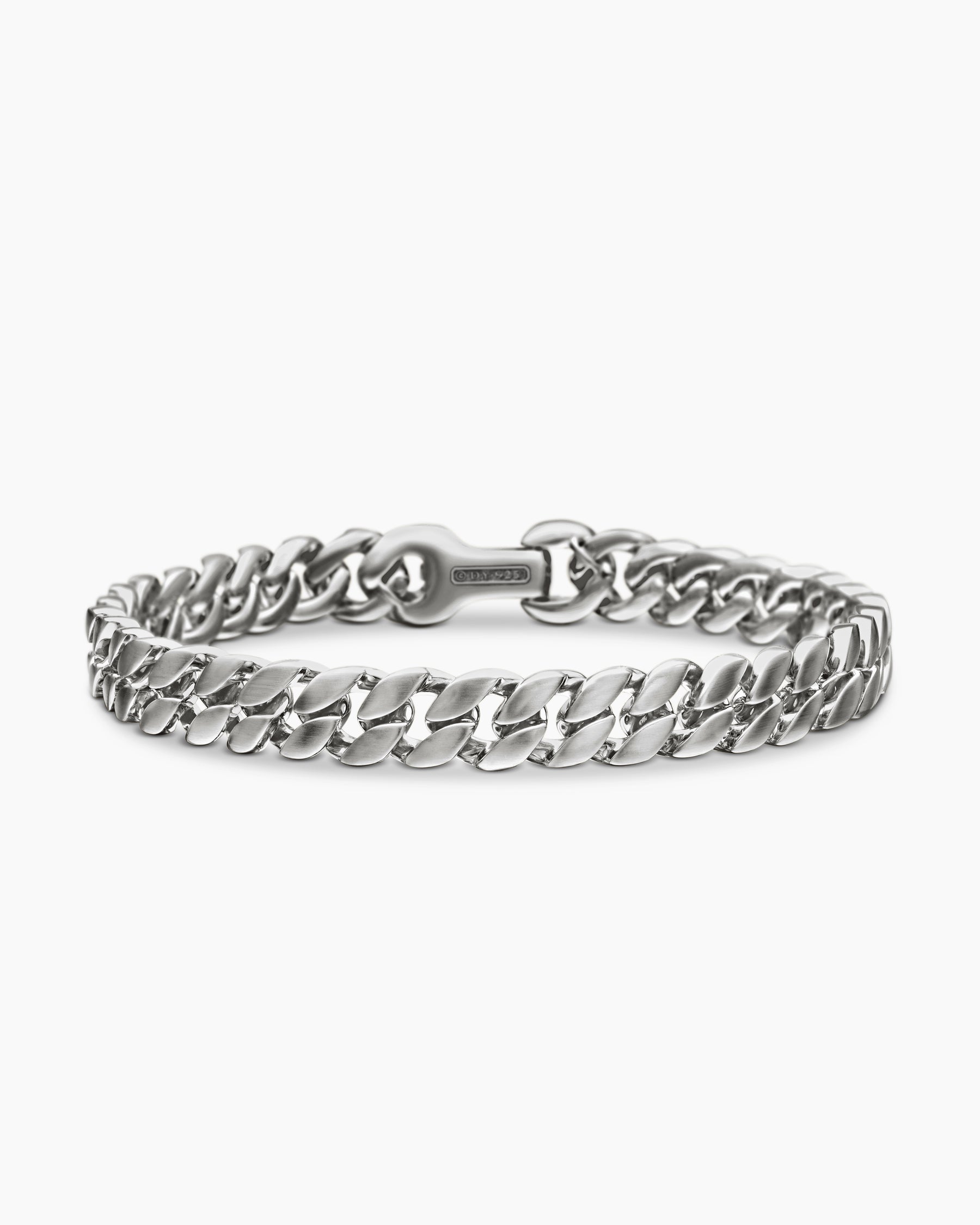Curb Chain Bracelet in Sterling Silver, 8mm - Image 4