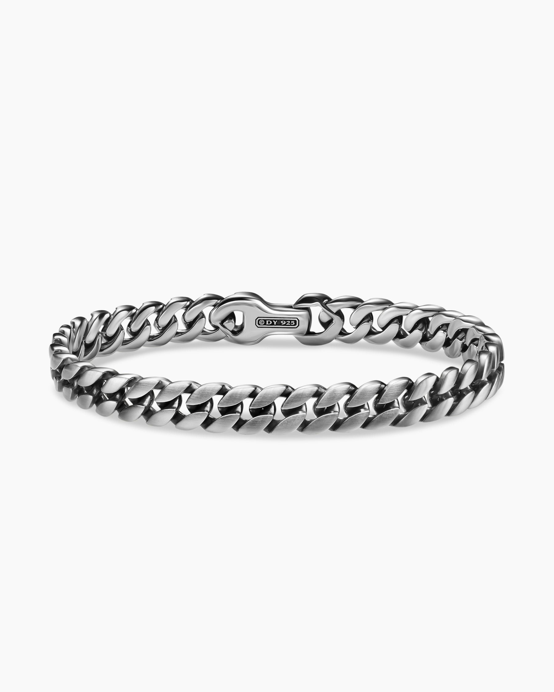 Curb Chain Bracelet in Sterling Silver, 8mm