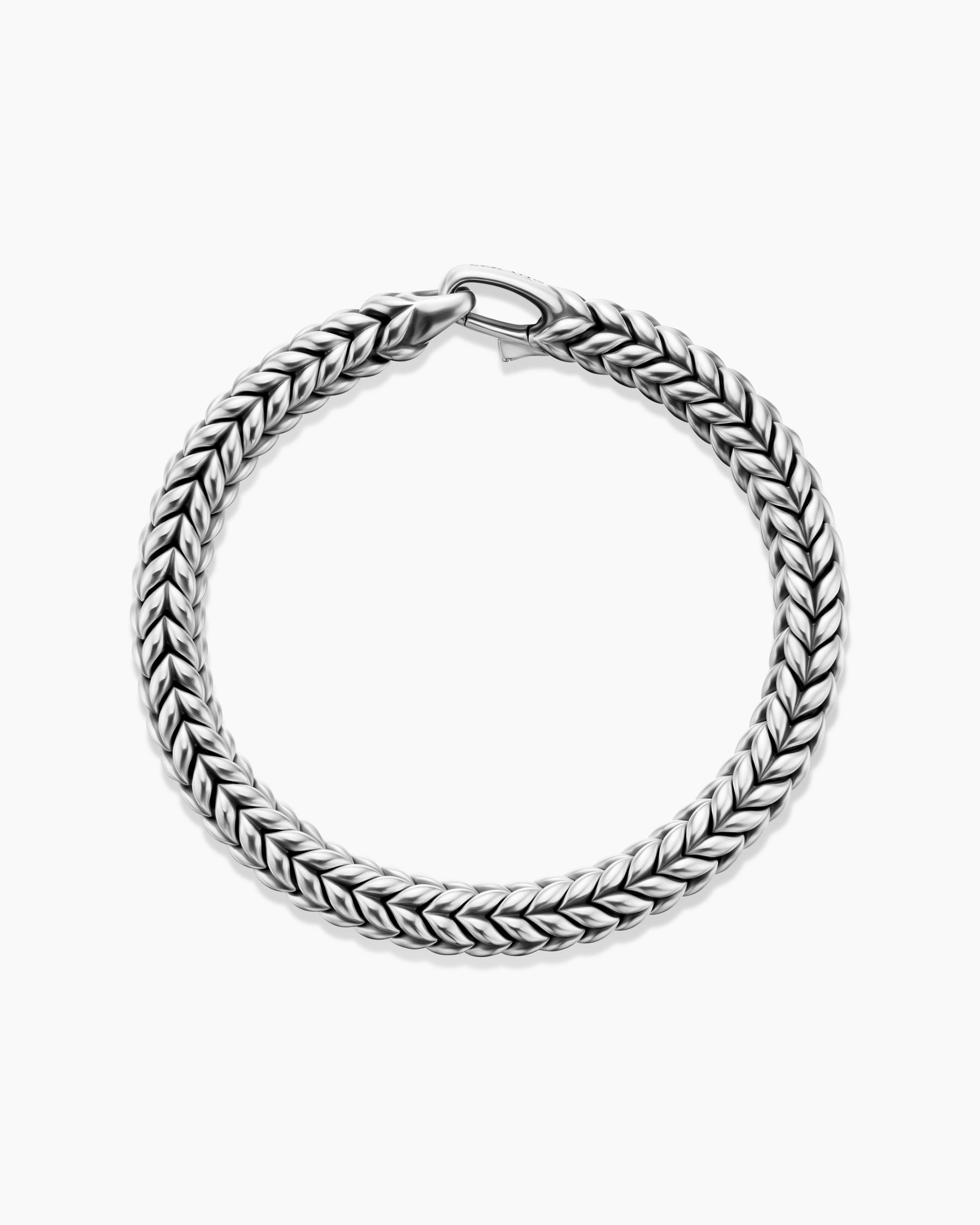 Chevron Station Bracelet in Sterling Silver, 8mm - Image 3