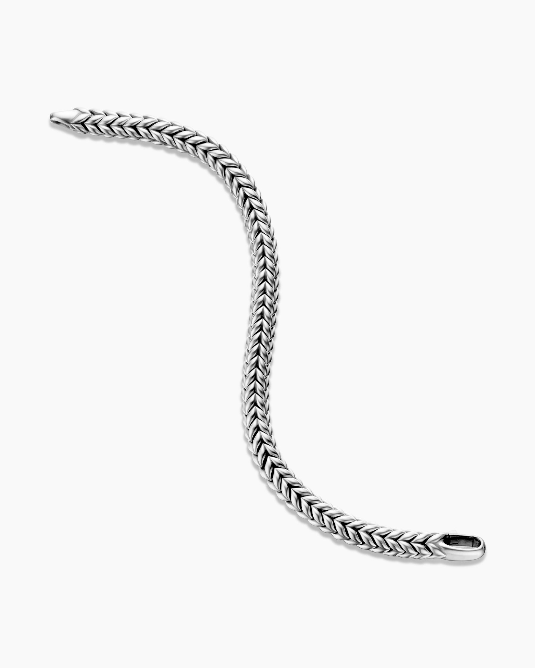 Chevron Station Bracelet in Sterling Silver, 8mm - Image 4