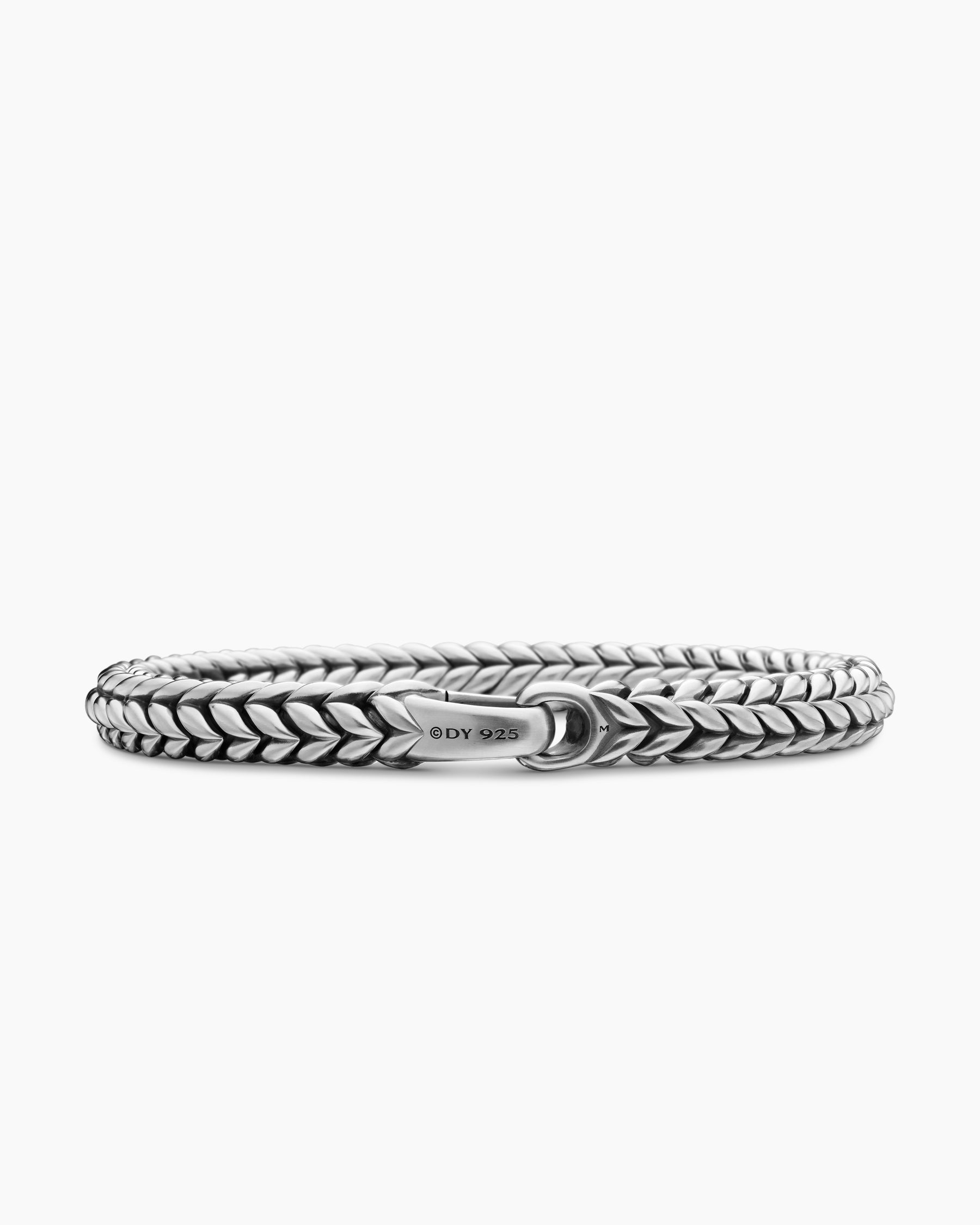 Chevron Station Bracelet in Sterling Silver, 8mm - Image 6