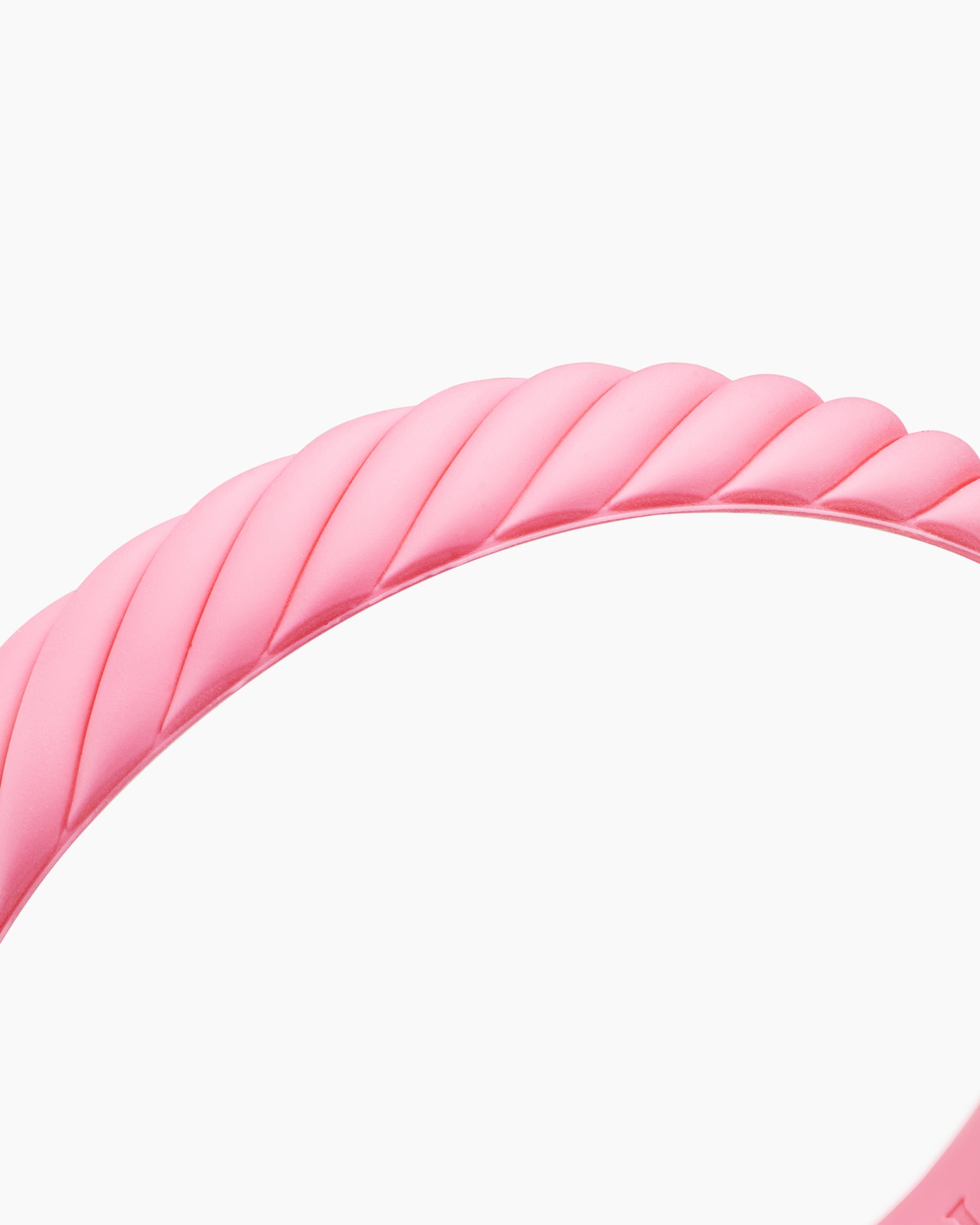 Cable Bracelet in Pink Rubber, 10mm - Image 5
