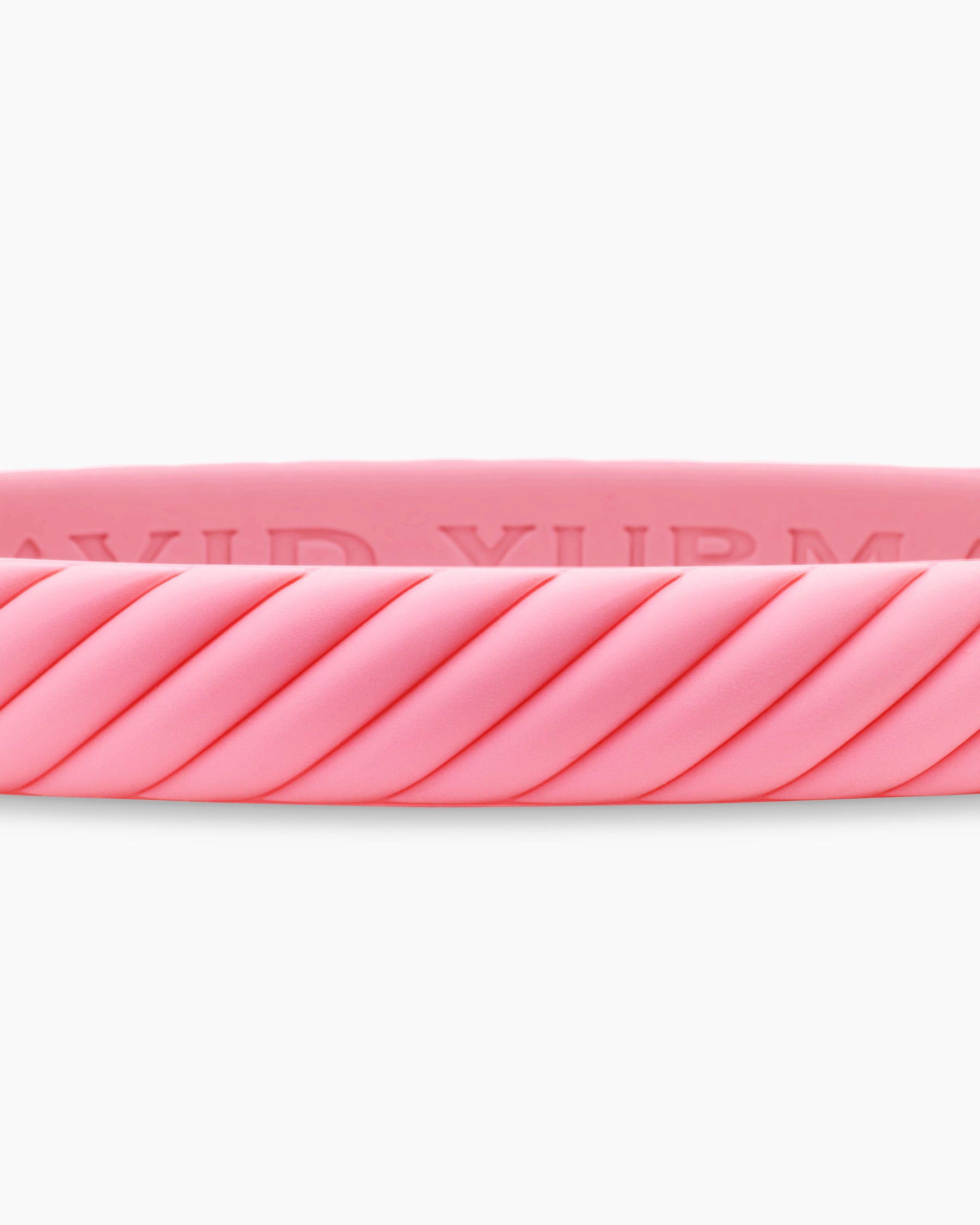 Cable Bracelet in Pink Rubber, 10mm - Image 6