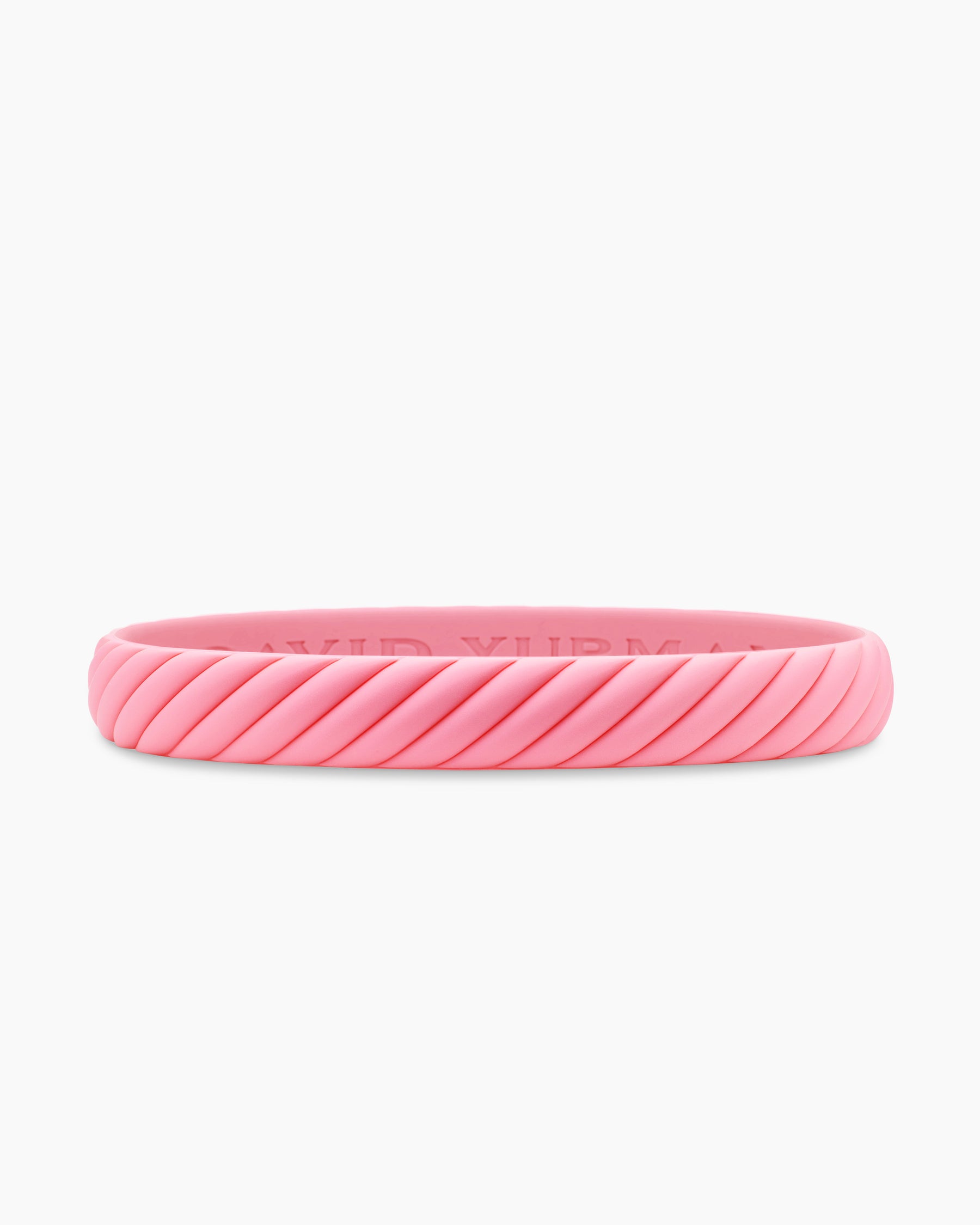 Cable Bracelet in Pink Rubber, 10mm