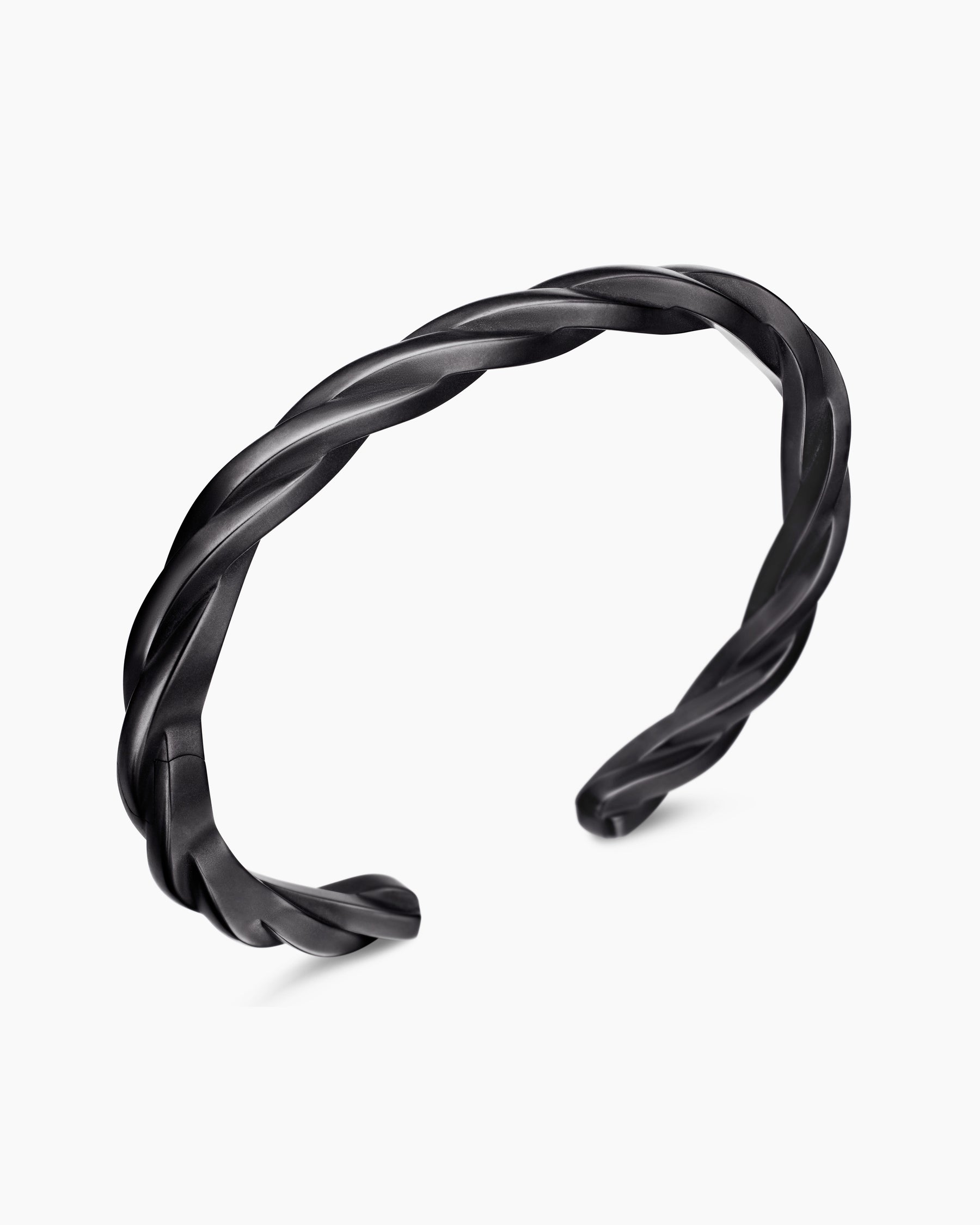 DY Helios Cuff Bracelet in Black Titanium, 6mm - Image 3