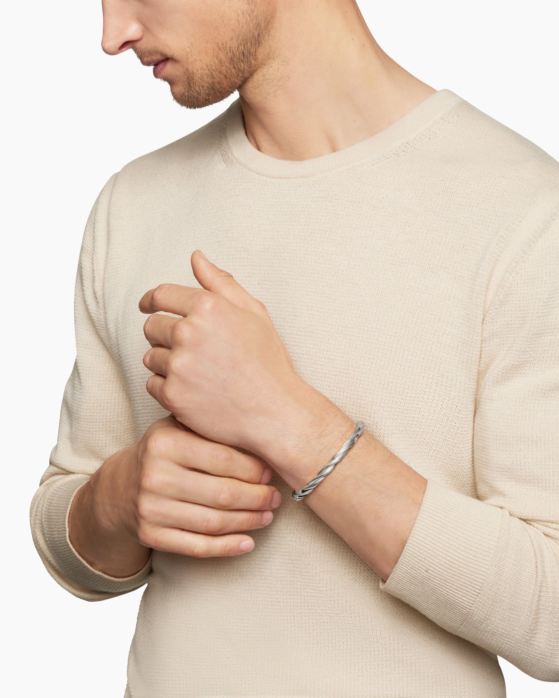 DY Helios Cuff Bracelet in Sterling Silver, 6mm - Image 2