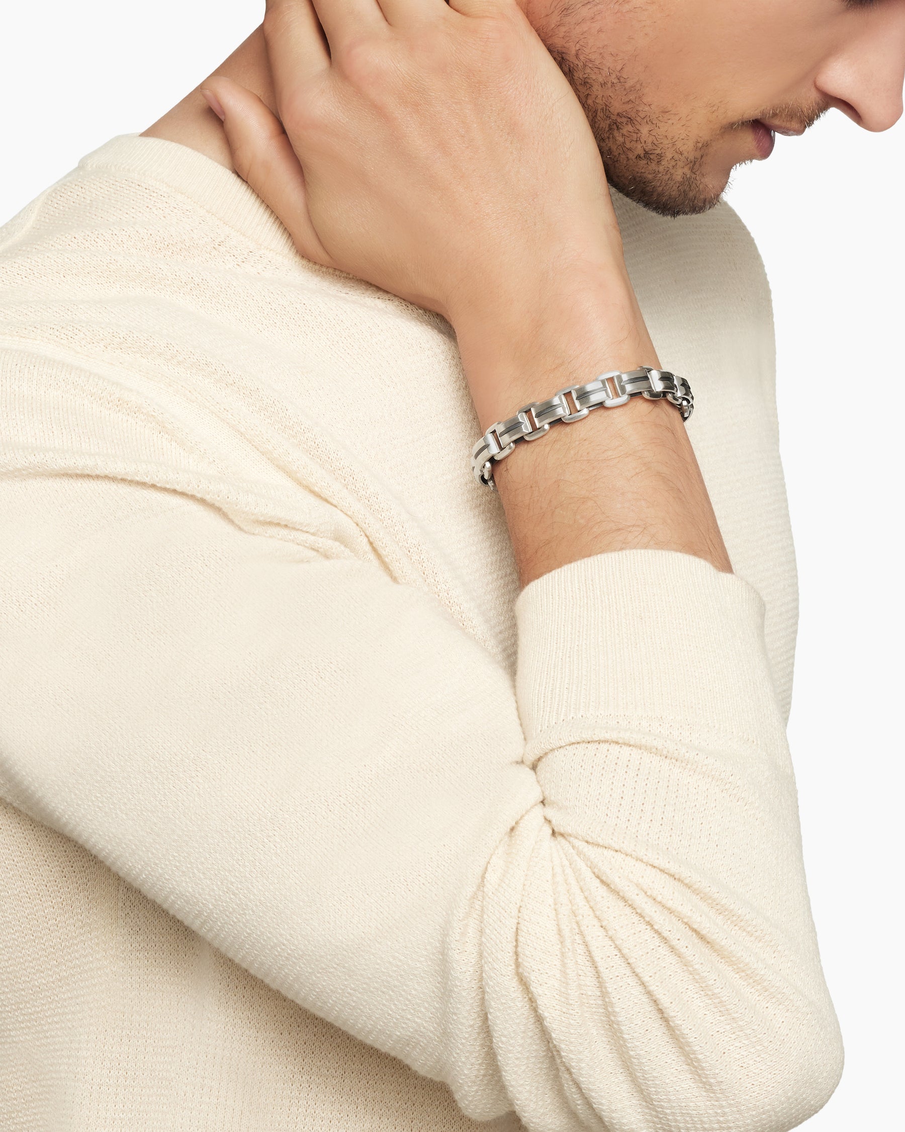 Alternative view of Streamline Link Bracelet in Sterling Silver, 7.5mm